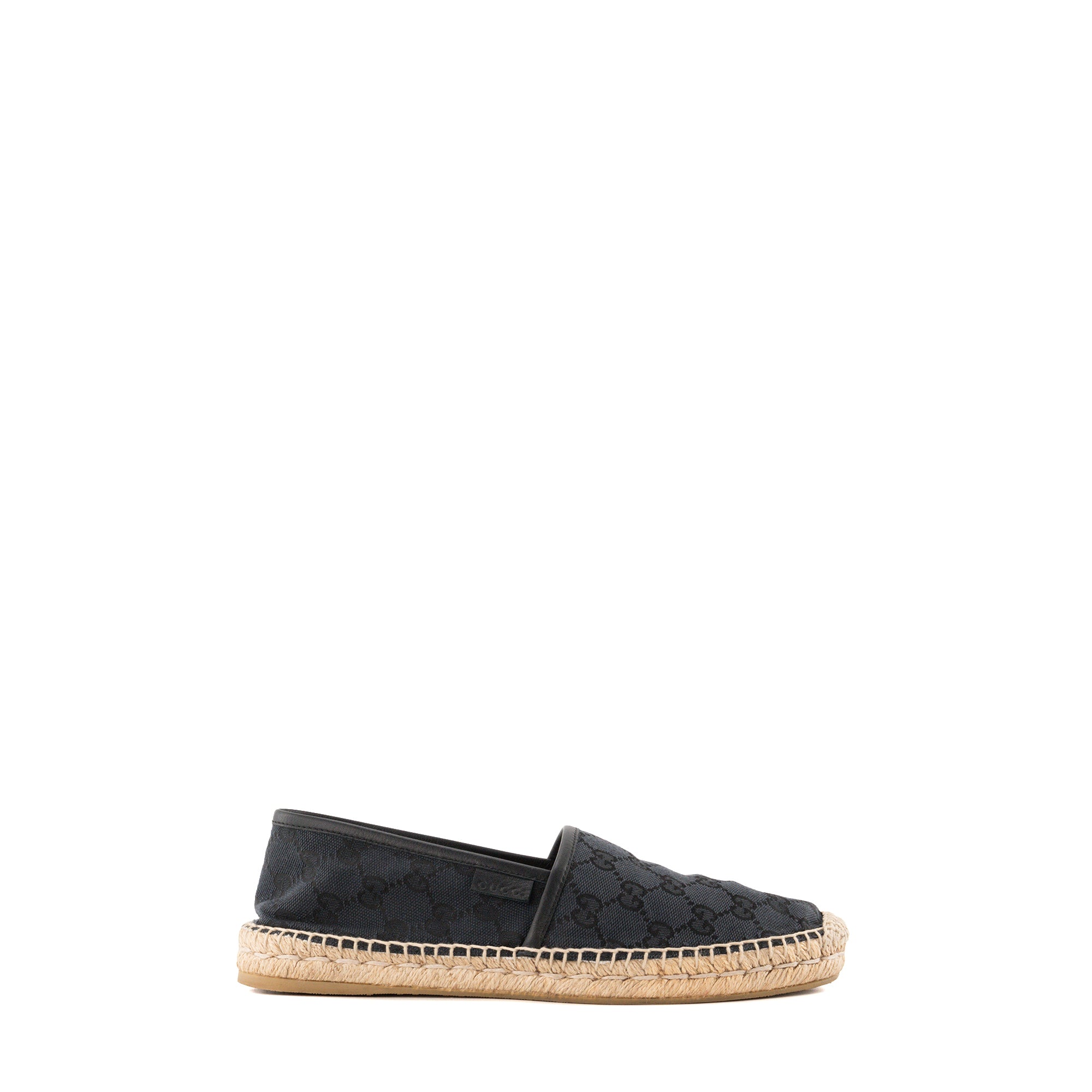 GUCCI - Espadrilles GG Gucci en toile noire (T37,5)