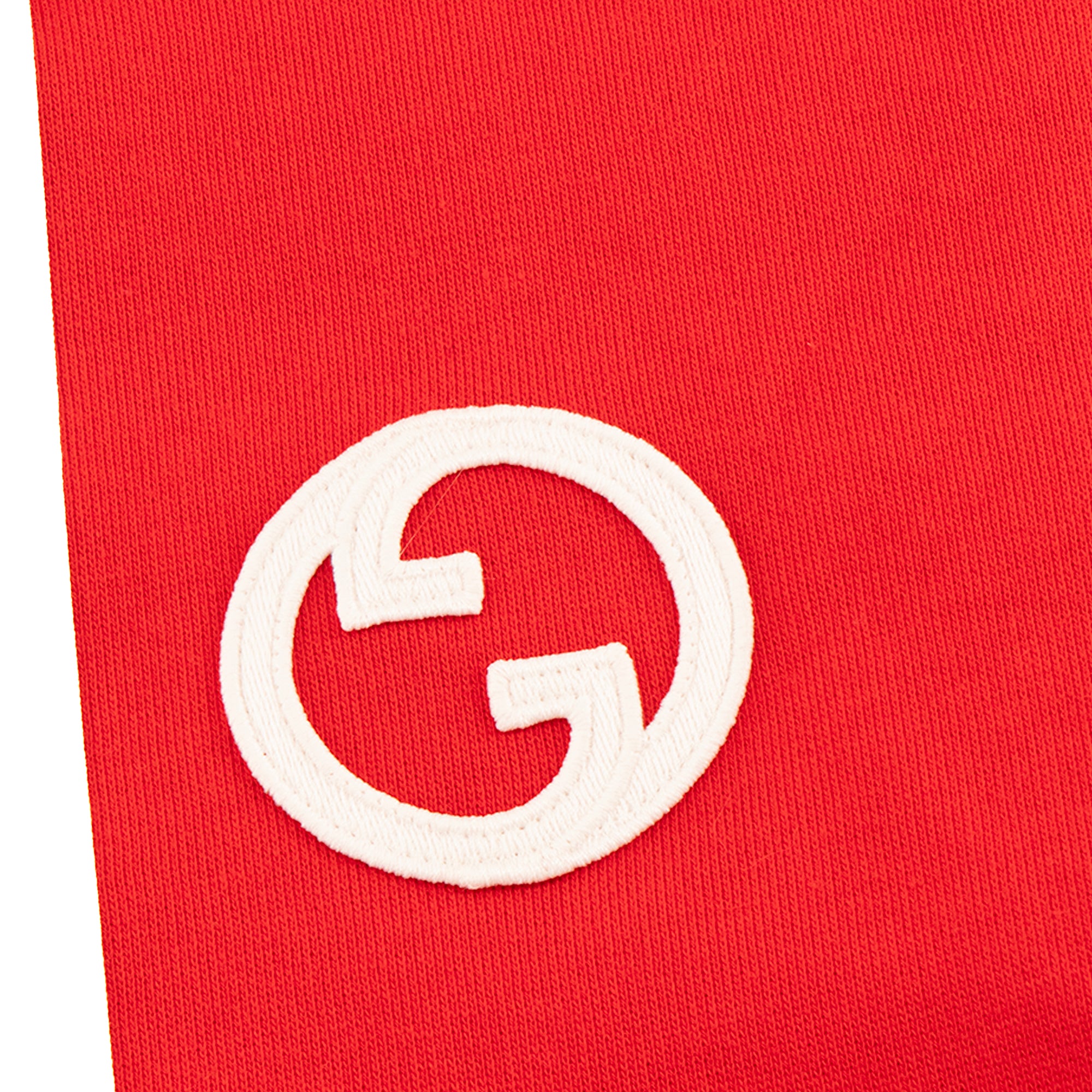 GUCCI - Gilet Interlocking Gucci en coton rouge et blanc (M)