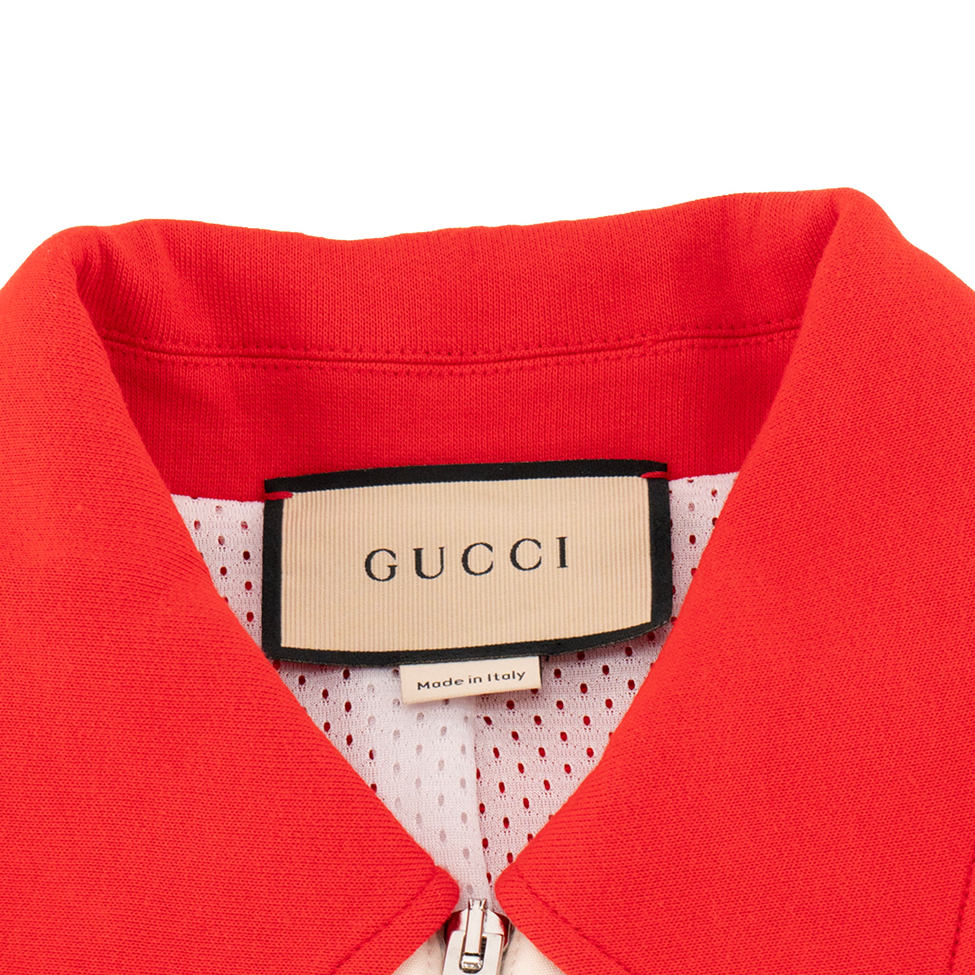 GUCCI - Gilet Interlocking Gucci en coton rouge et blanc (M)