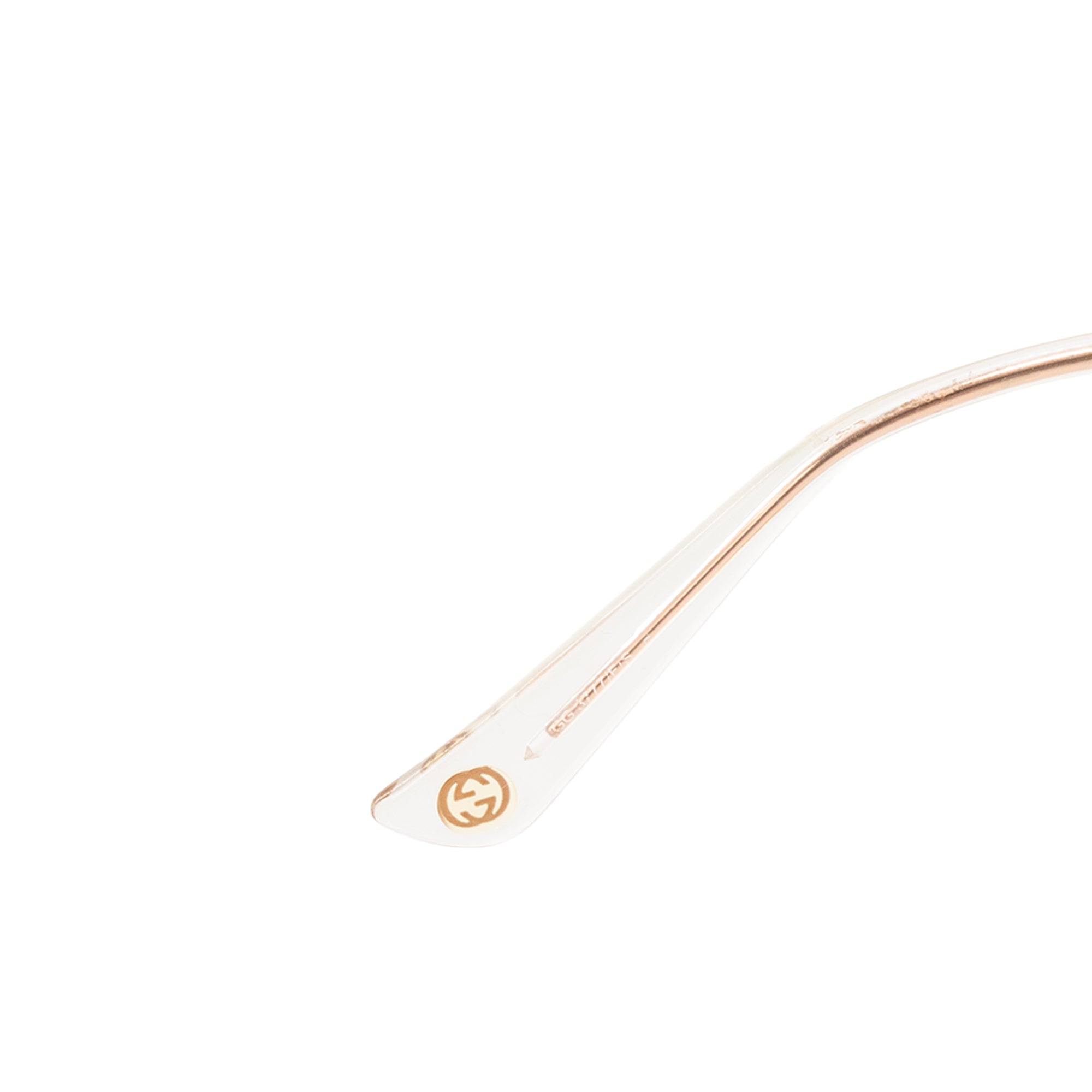 GUCCI - Lunettes de soleil GG Gucci en acétate marron et métal doré