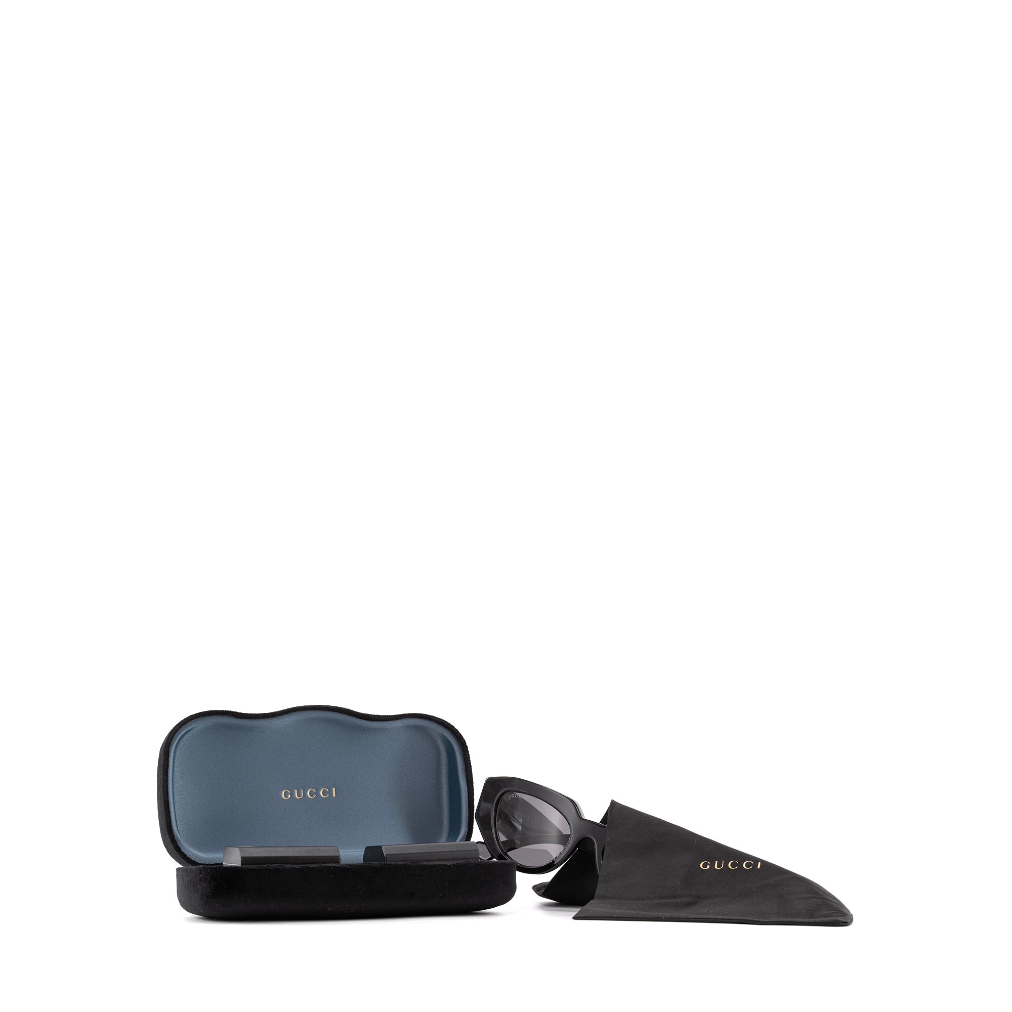 GUCCI - Lunettes de soleil GG Gucci en plastique noir