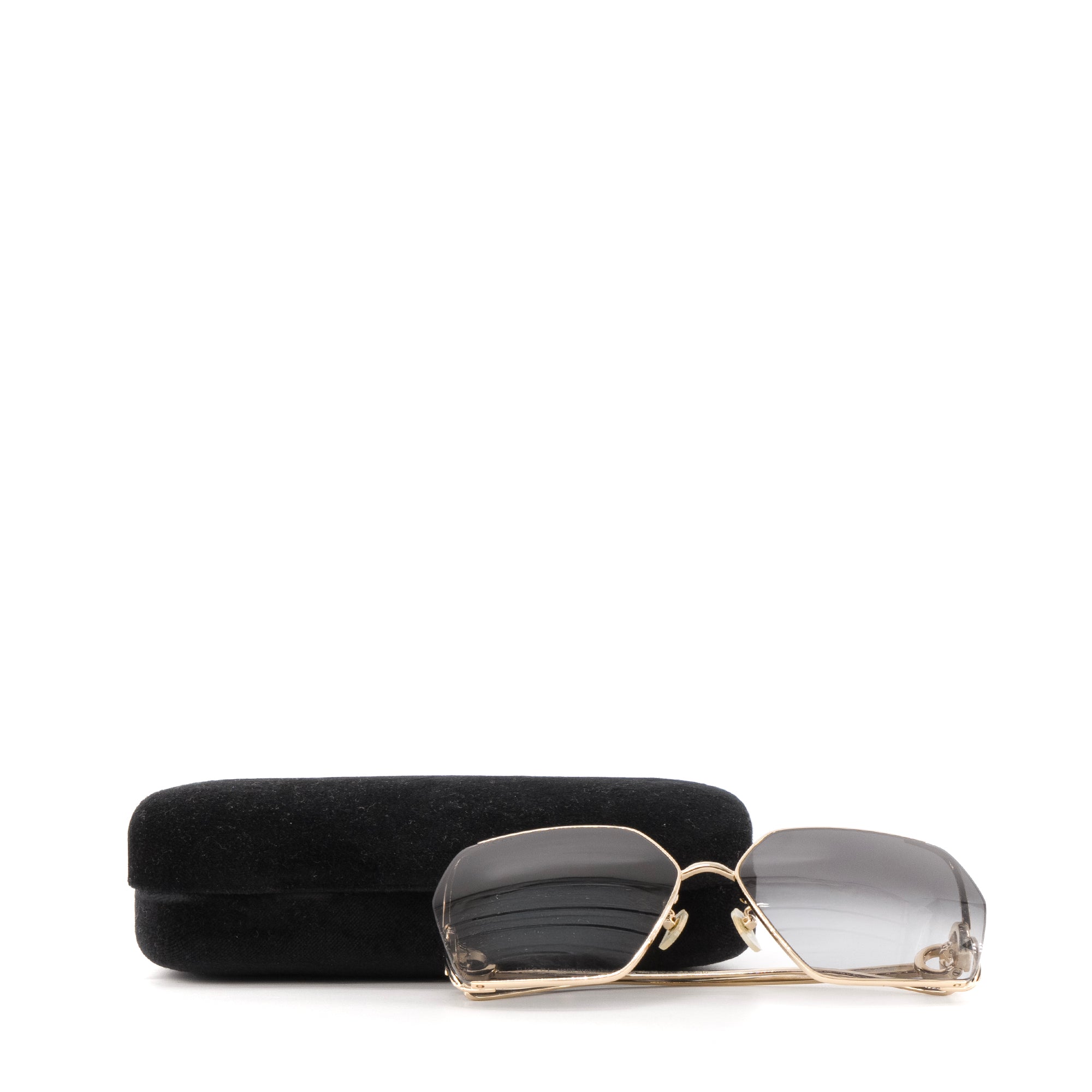 GUCCI - Lunettes de soleil GG1322SA Gucci en métal champagne