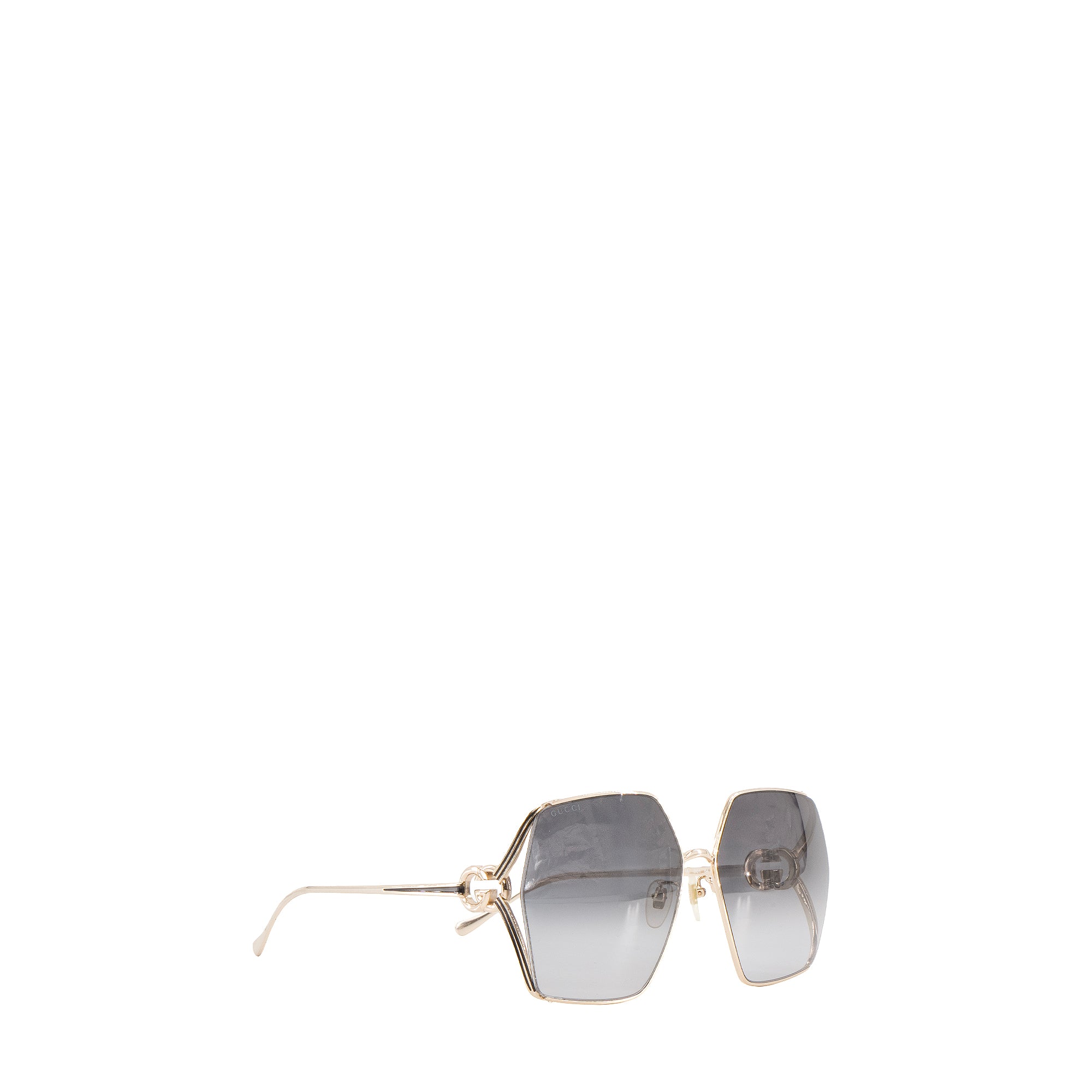 GUCCI - Lunettes de soleil GG1322SA Gucci en métal champagne