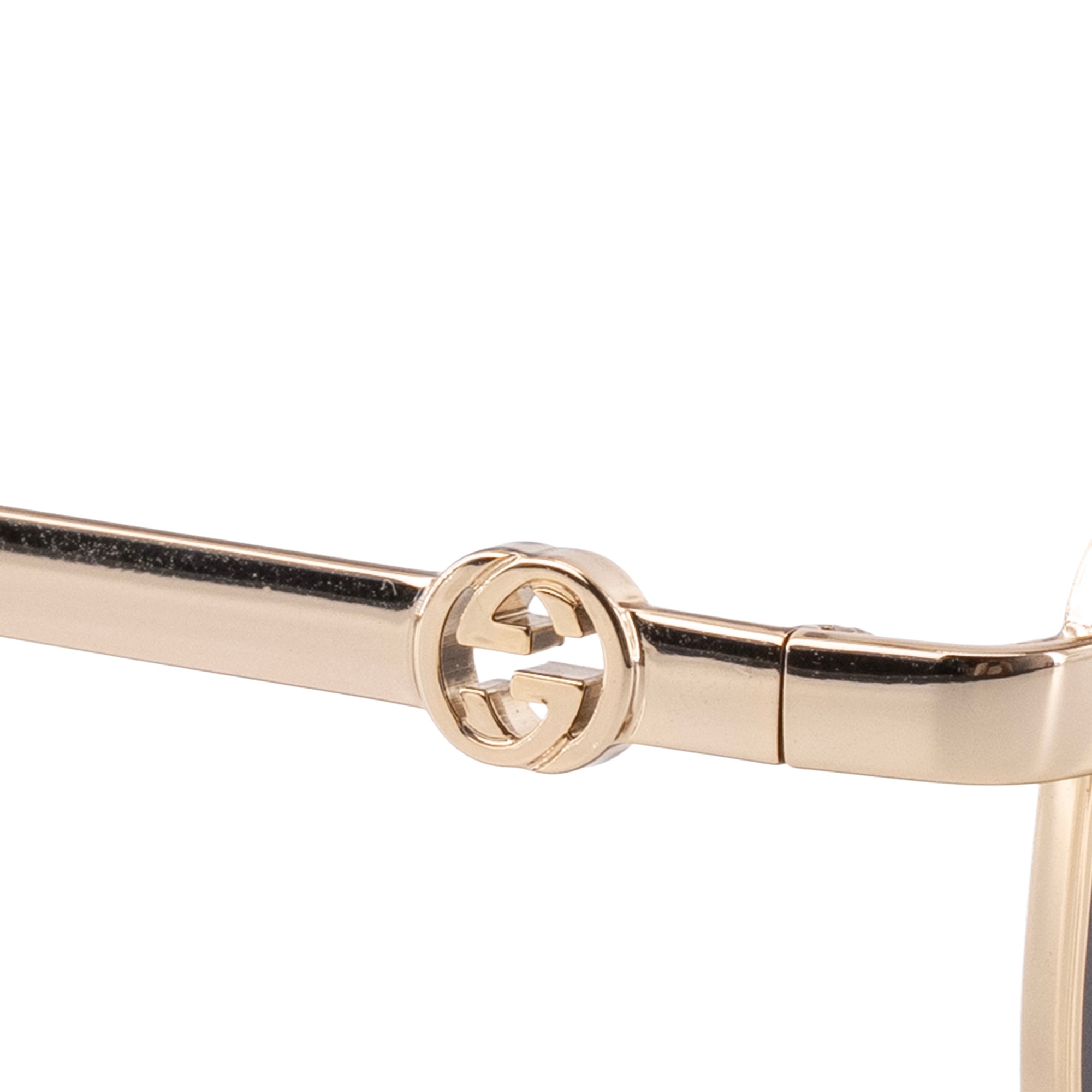 GUCCI - Lunettes de soleil GG1600S Gucci en métal champagne