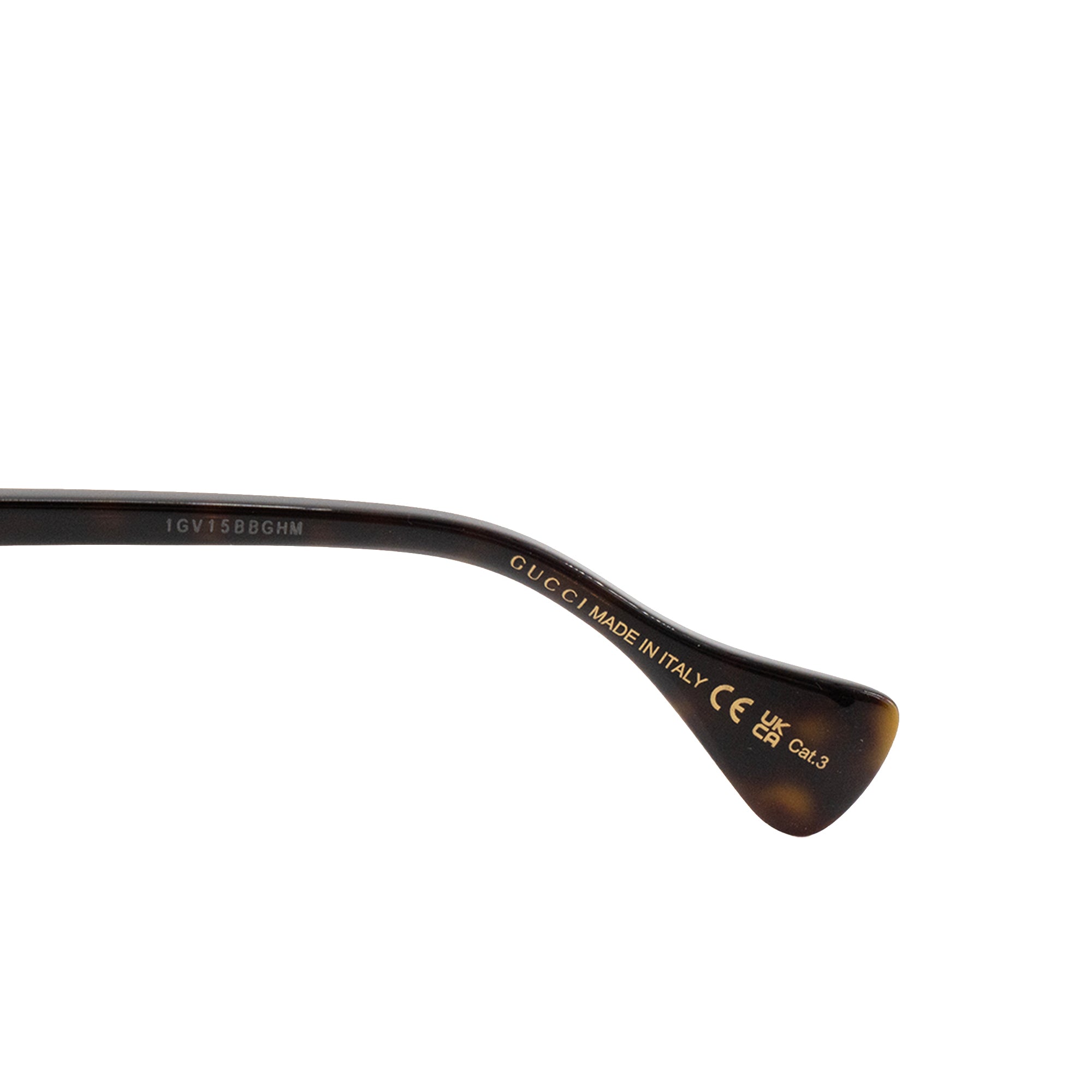 GUCCI - Lunettes de soleil Gucci en acétate et écailles marron
