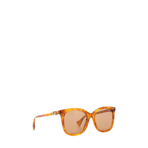 GUCCI - Lunettes de soleil Gucci en acétate marron et orange