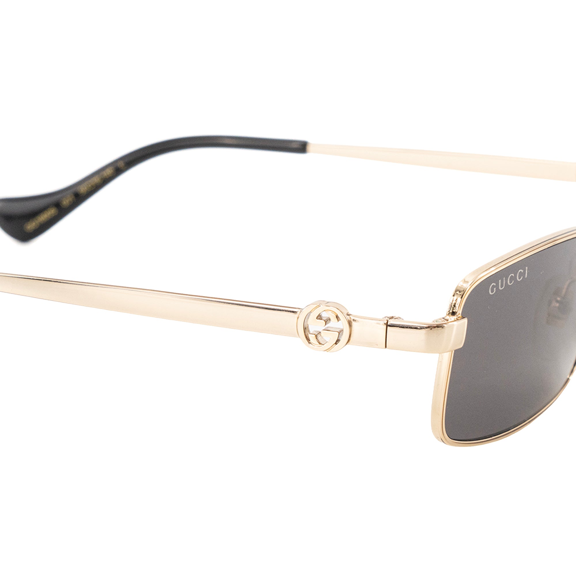 GUCCI - Lunettes de soleil Gucci en métal doré