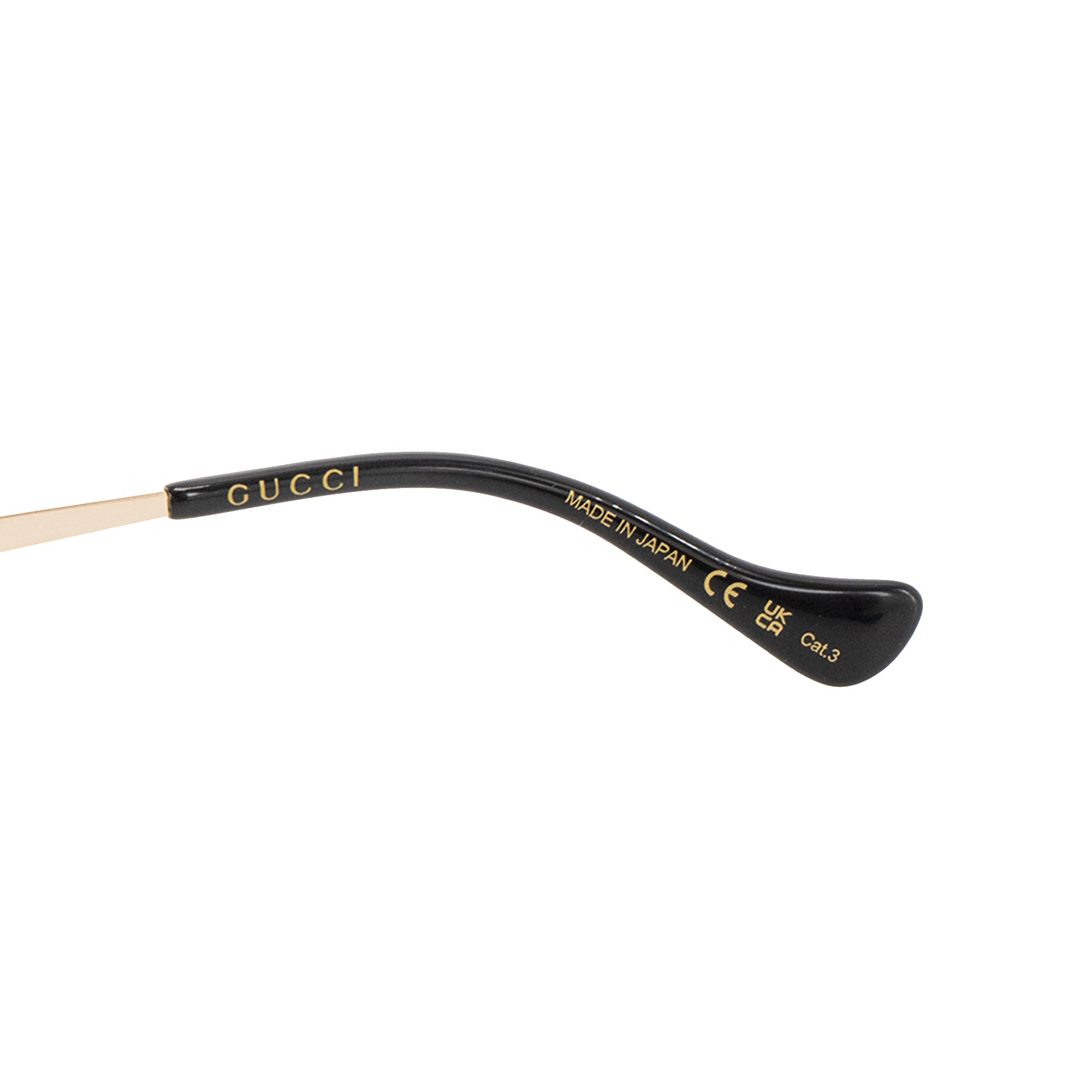 GUCCI - Lunettes de soleil Gucci en métal doré