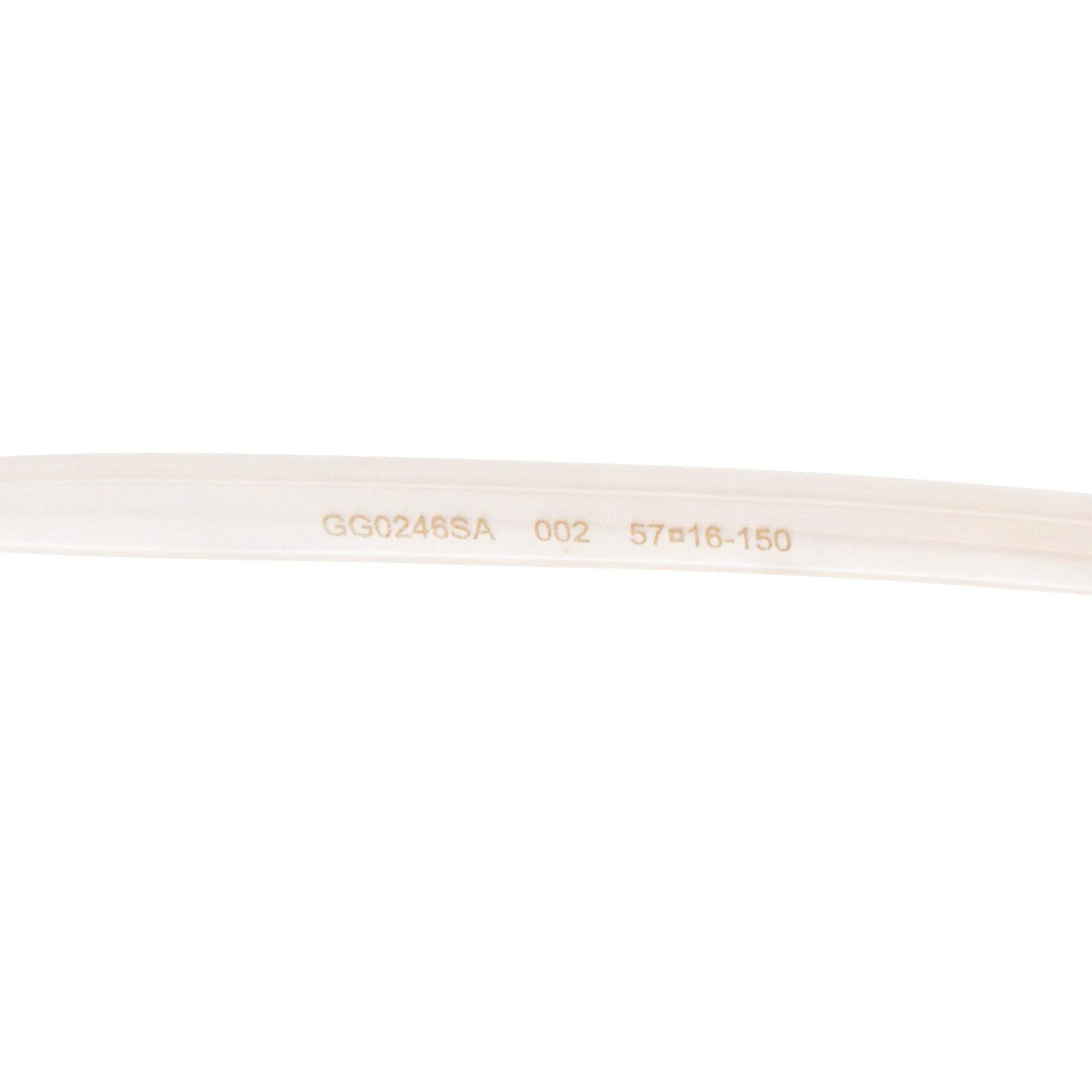 GUCCI - Lunettes de soleil Gucci en métal rose et acétate blanc