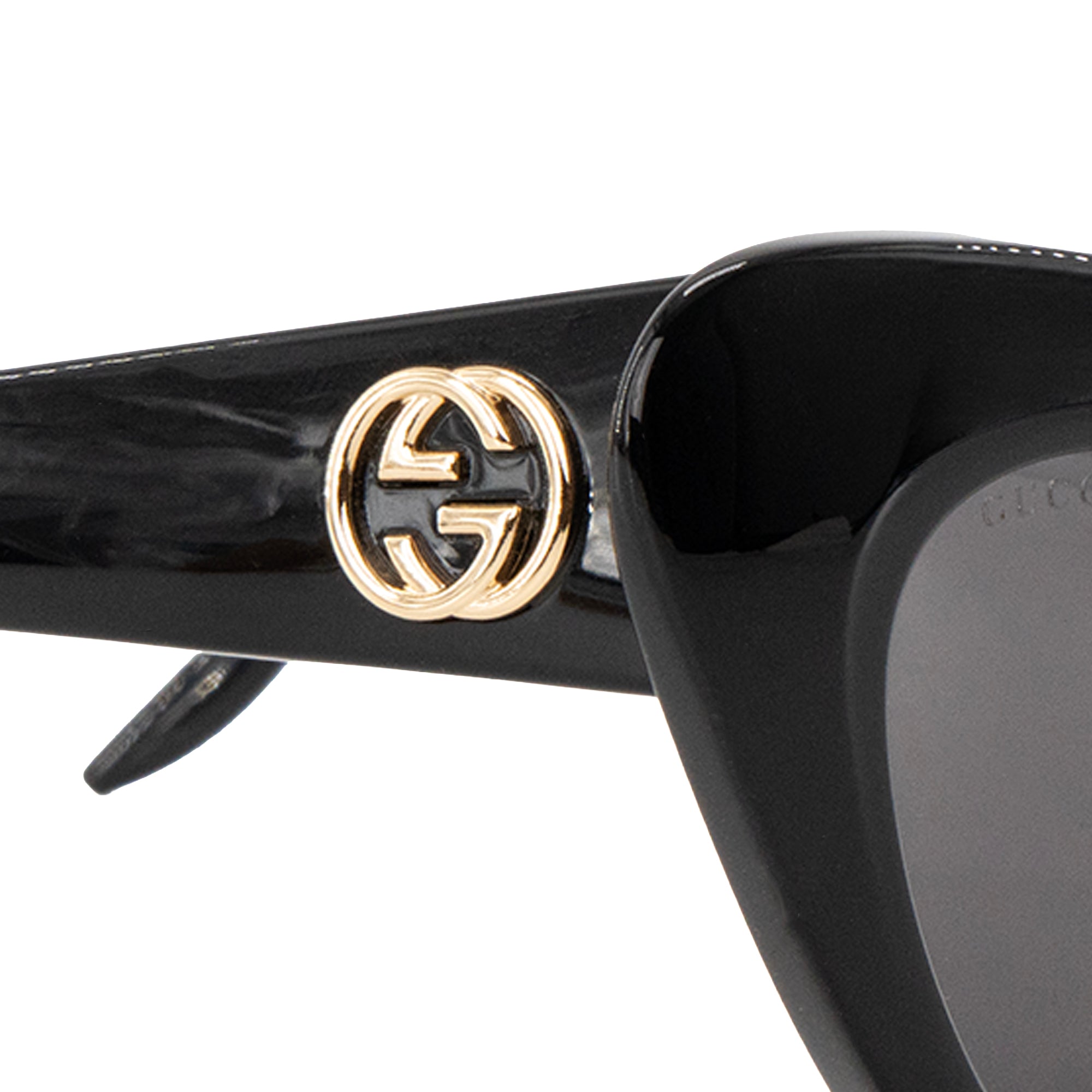 GUCCI - Lunettes de soleil Papillon Gucci en acétate noir