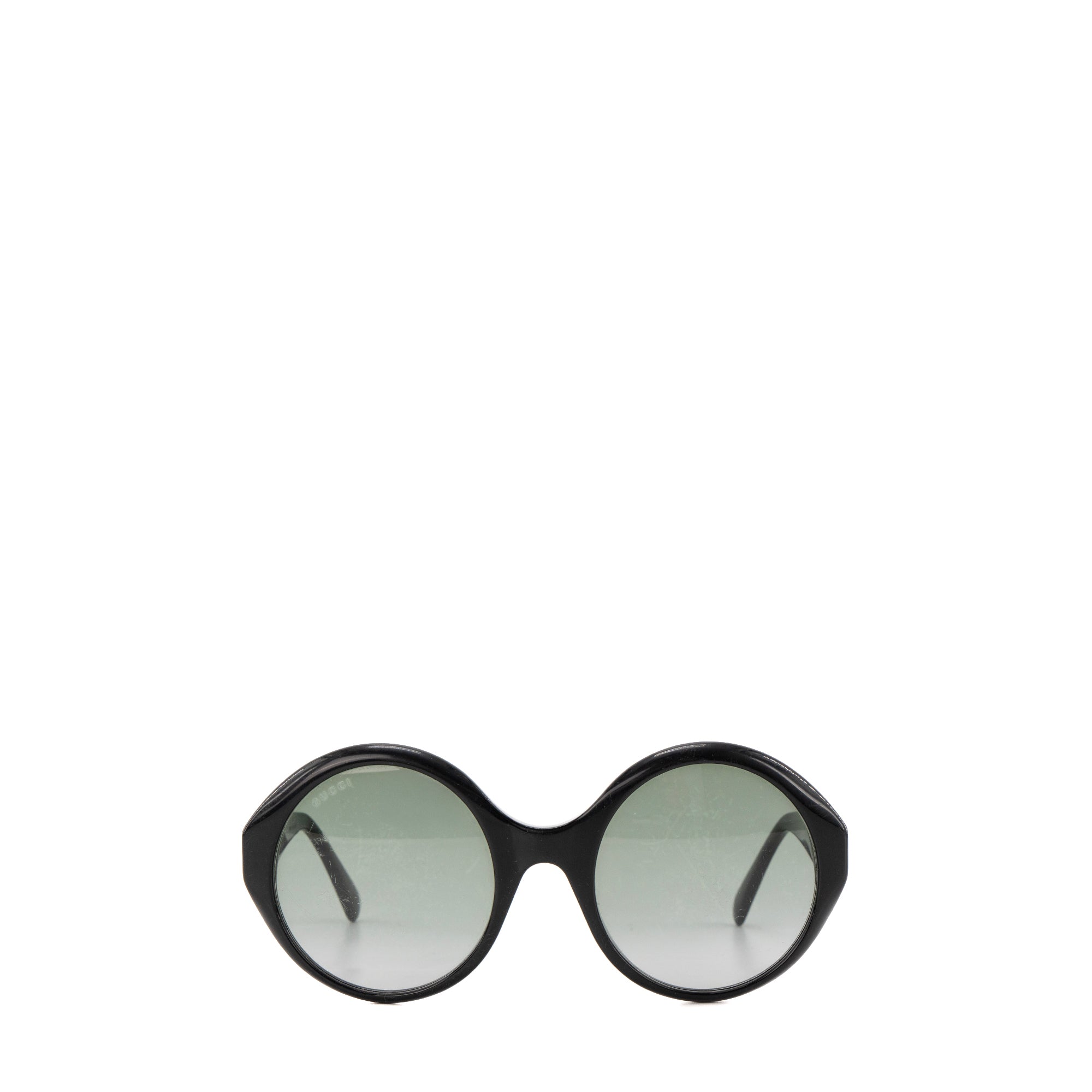 GUCCI - Lunettes de soleil rondes Gucci en acétate noir