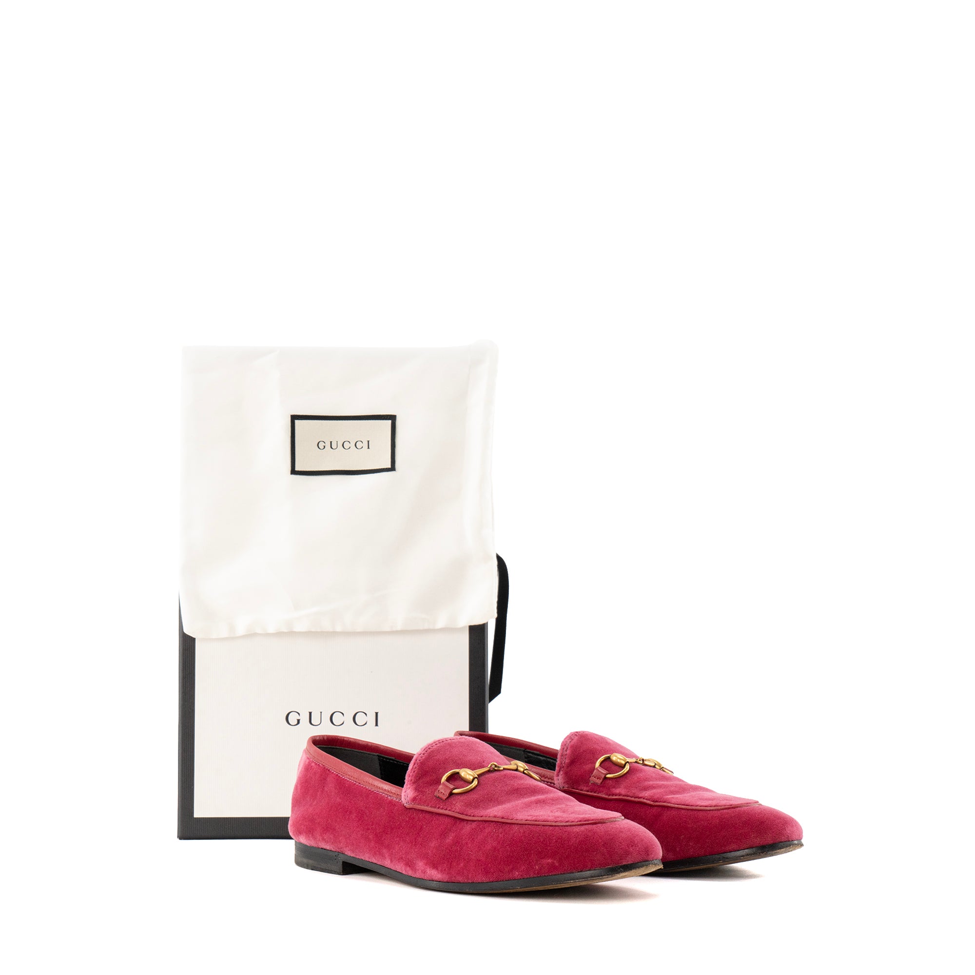 GUCCI - Jordaan loafers in burgundy leather (T37.5)