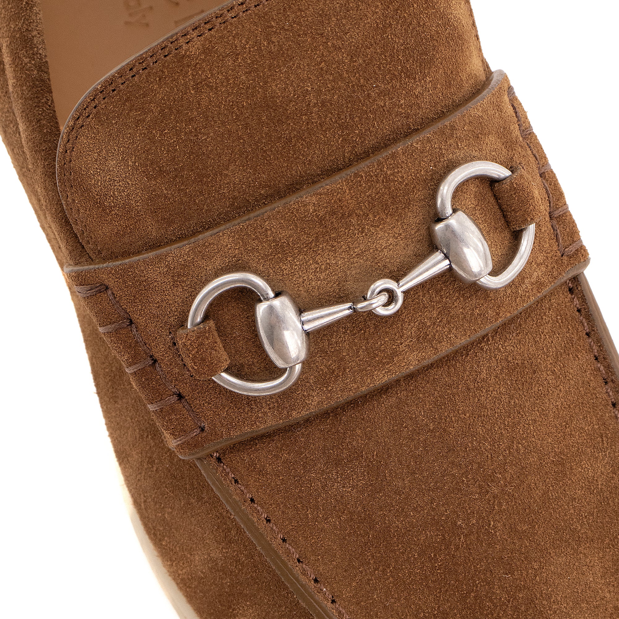 GUCCI - Mocassins Mors Gucci en daim marron (T42)