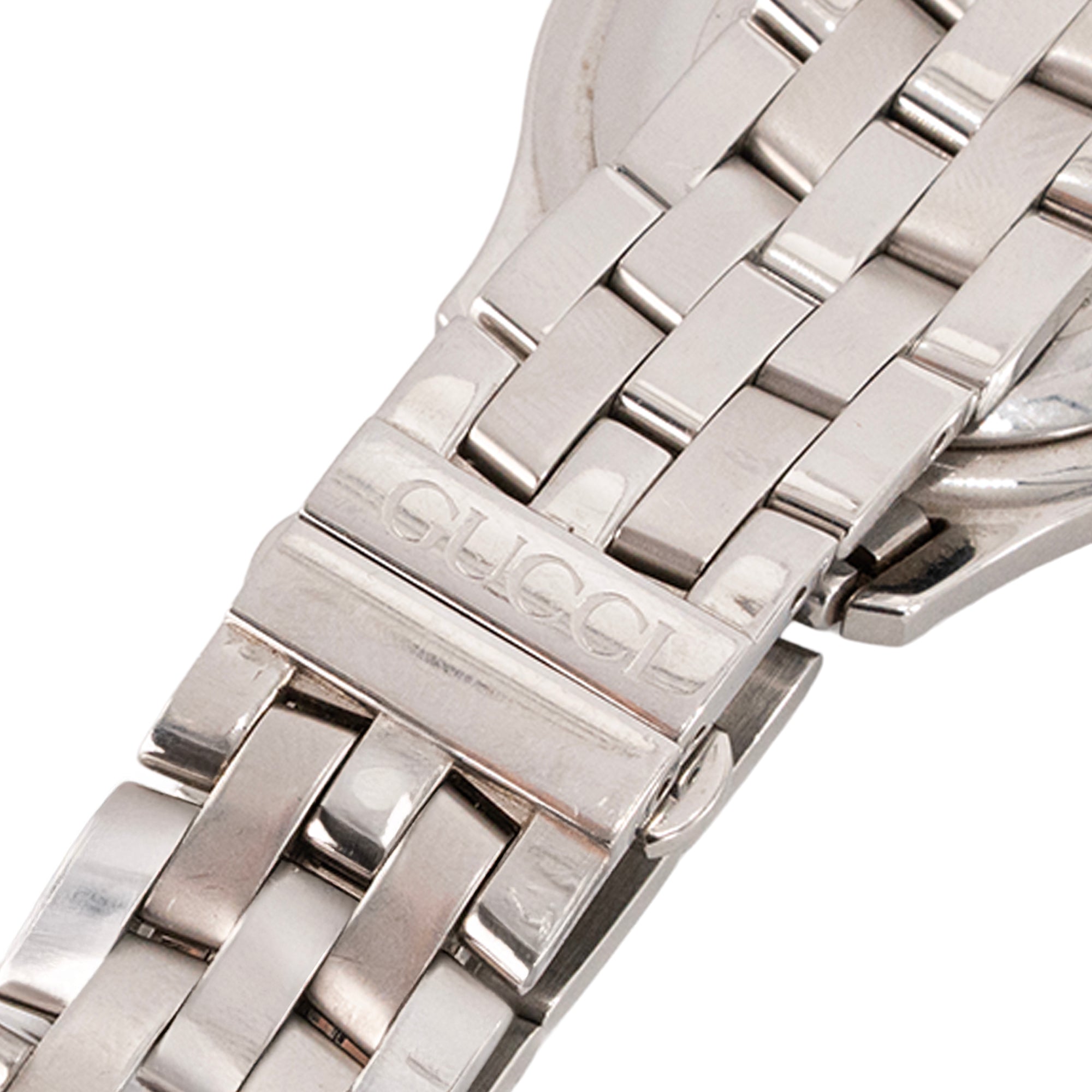 GUCCI - Montre 5550L Gucci en acier inoxydable argenté