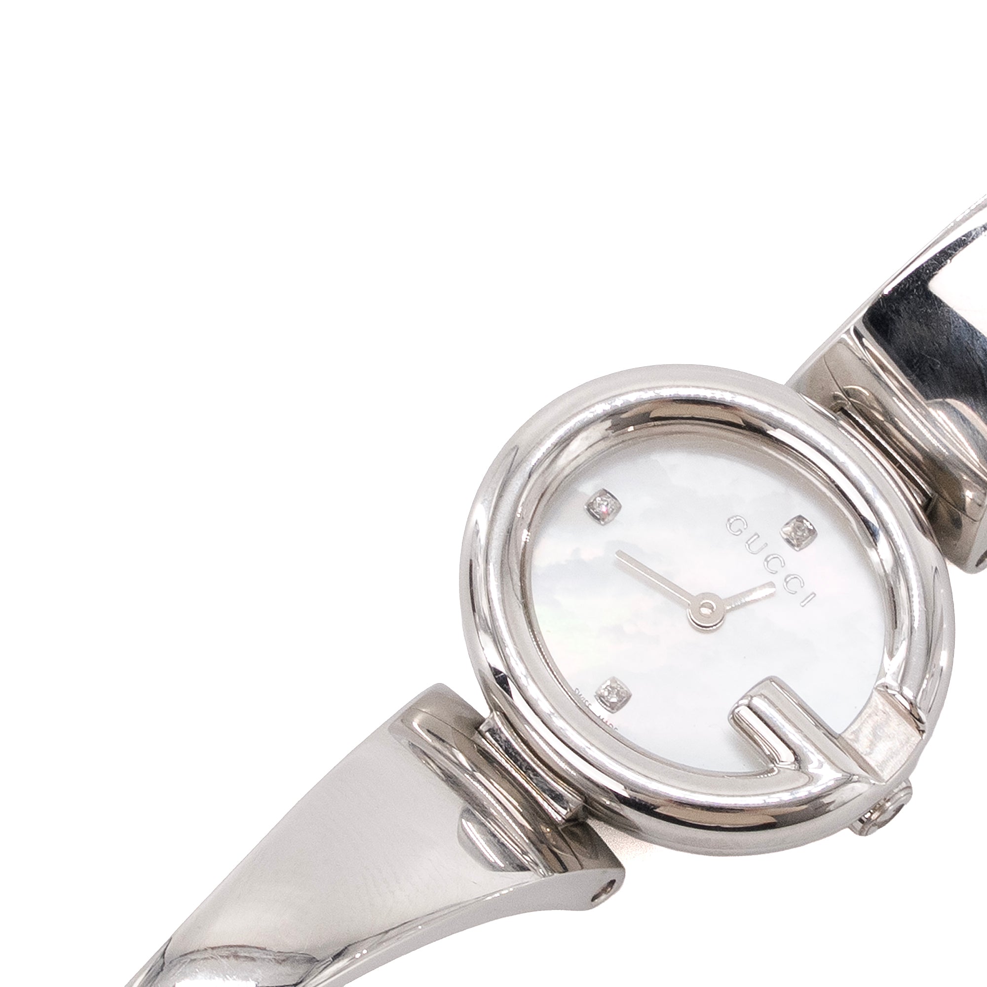 GUCCI - Montre Guccissima Gucci en métal argenté