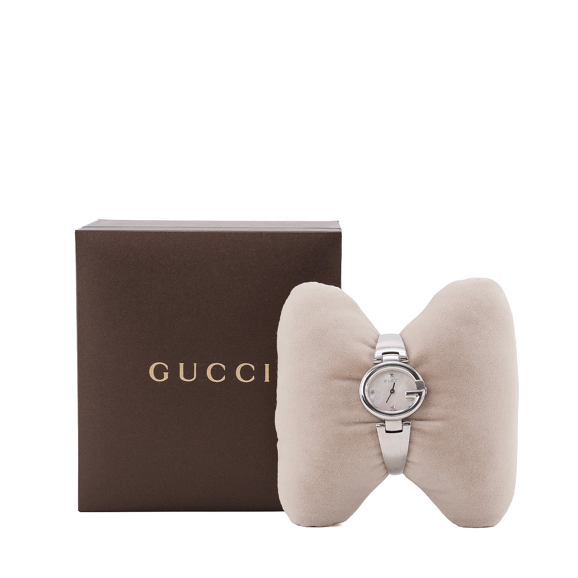 GUCCI - Montre Guccissima Gucci en métal argenté