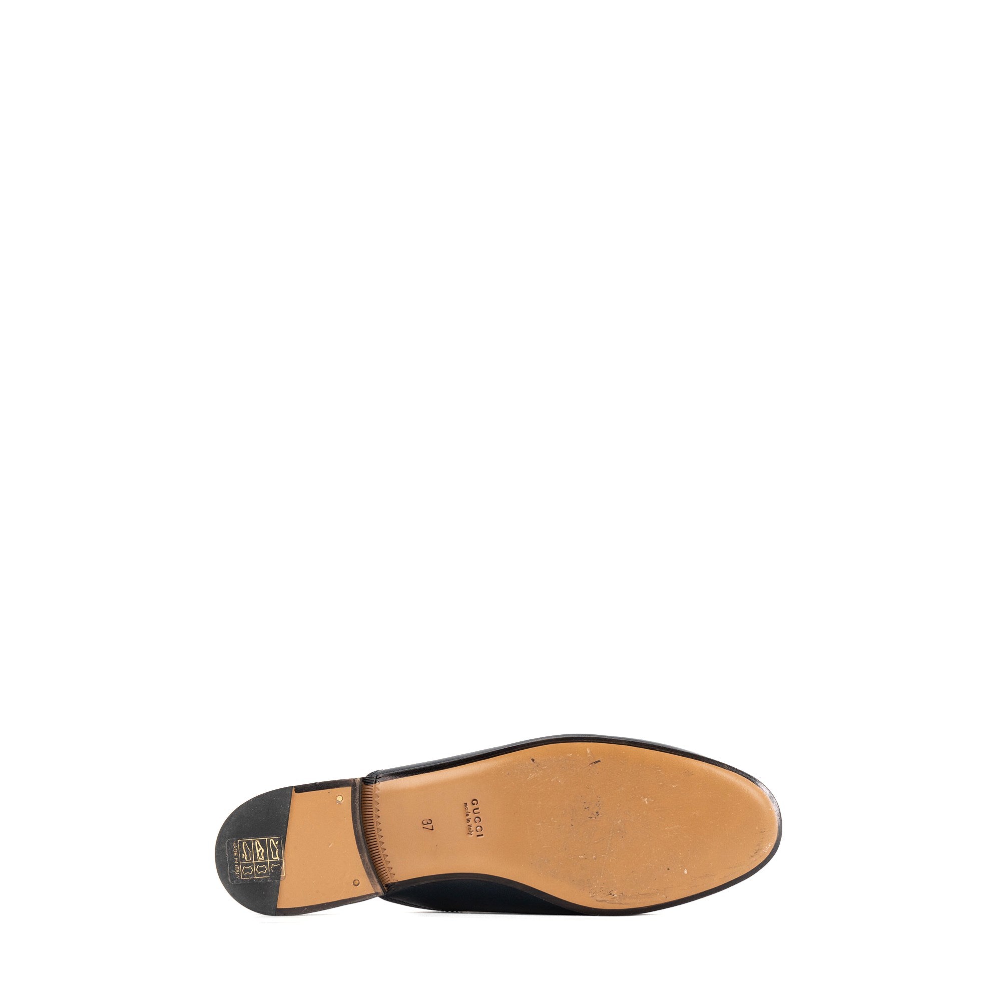 GUCCI - Mules Princetown Gucci en cuir lisse bleu marine (T37)