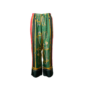 GUCCI - Pantalon Gucci en soie multicolore (T42)