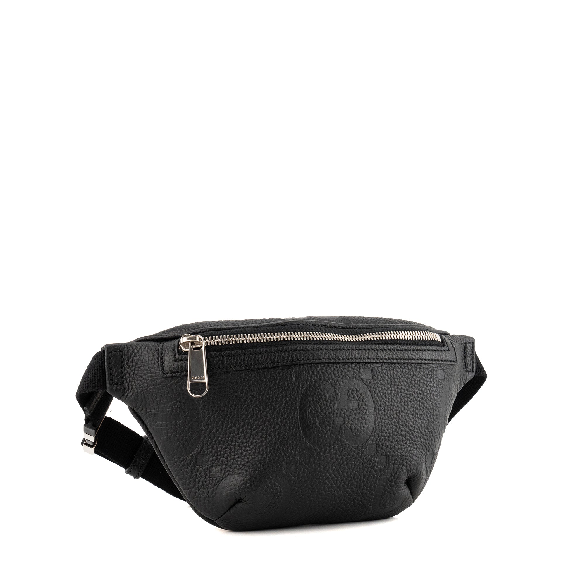 GUCCI - Pochette banane Gucci en cuir grainé jumbo noir