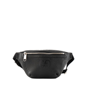 GUCCI - Pochette banane Gucci en cuir grainé jumbo noir