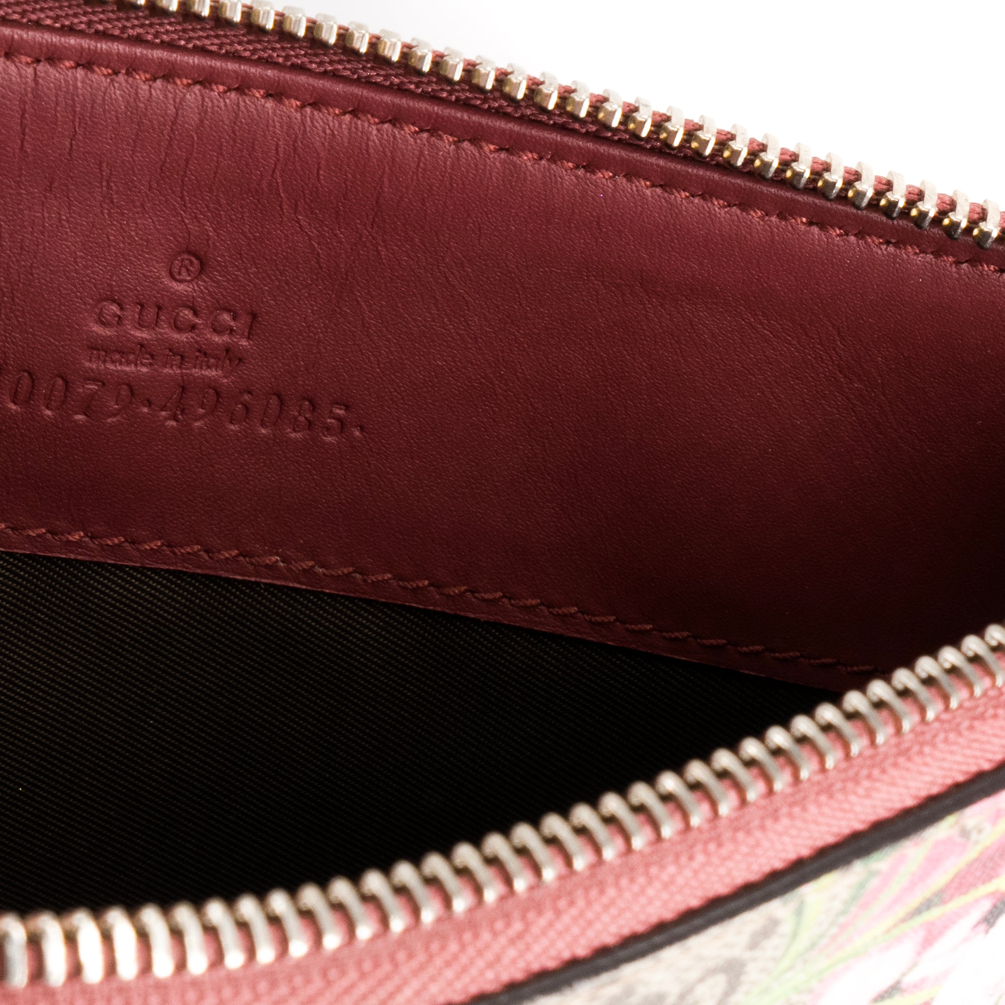 GUCCI - Pochette Blossom Gucci en toile enduite et cuir rose