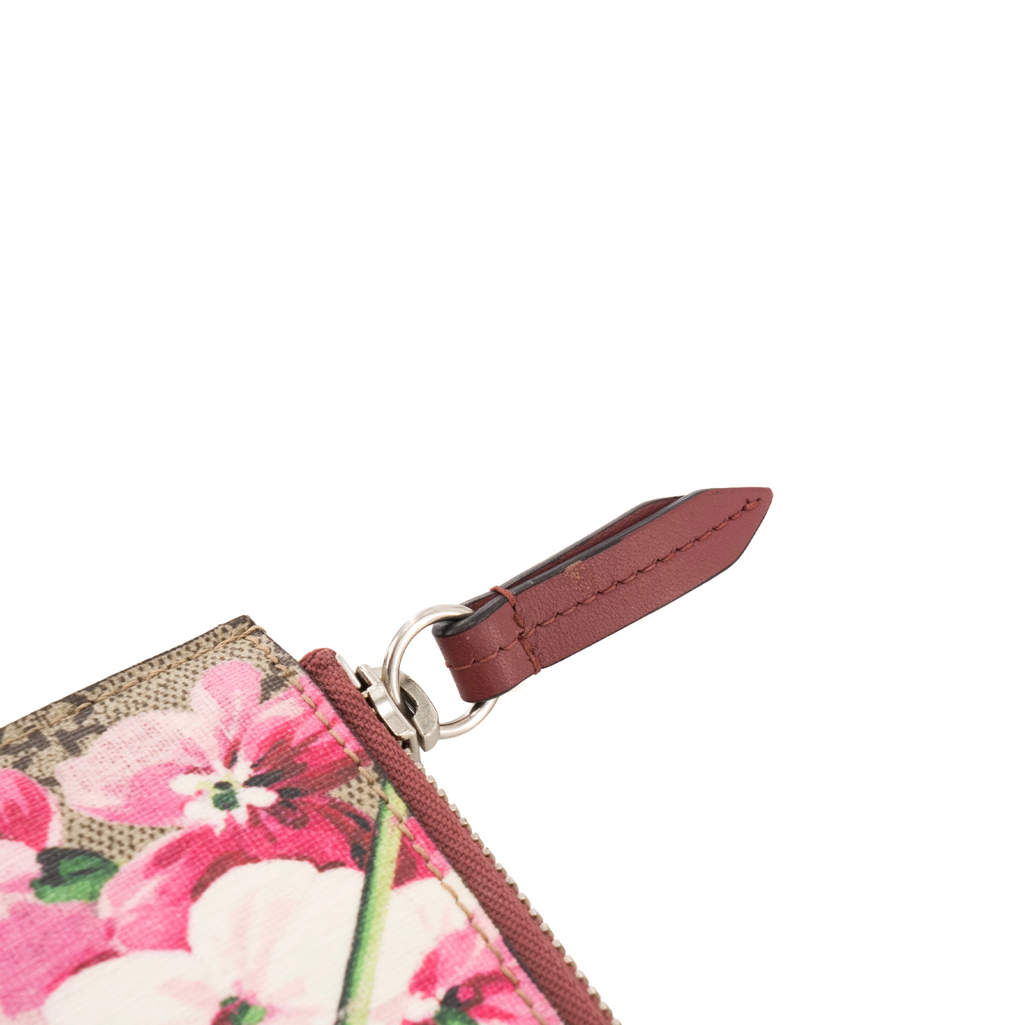 GUCCI - Pochette Blossom Gucci en toile enduite et cuir rose