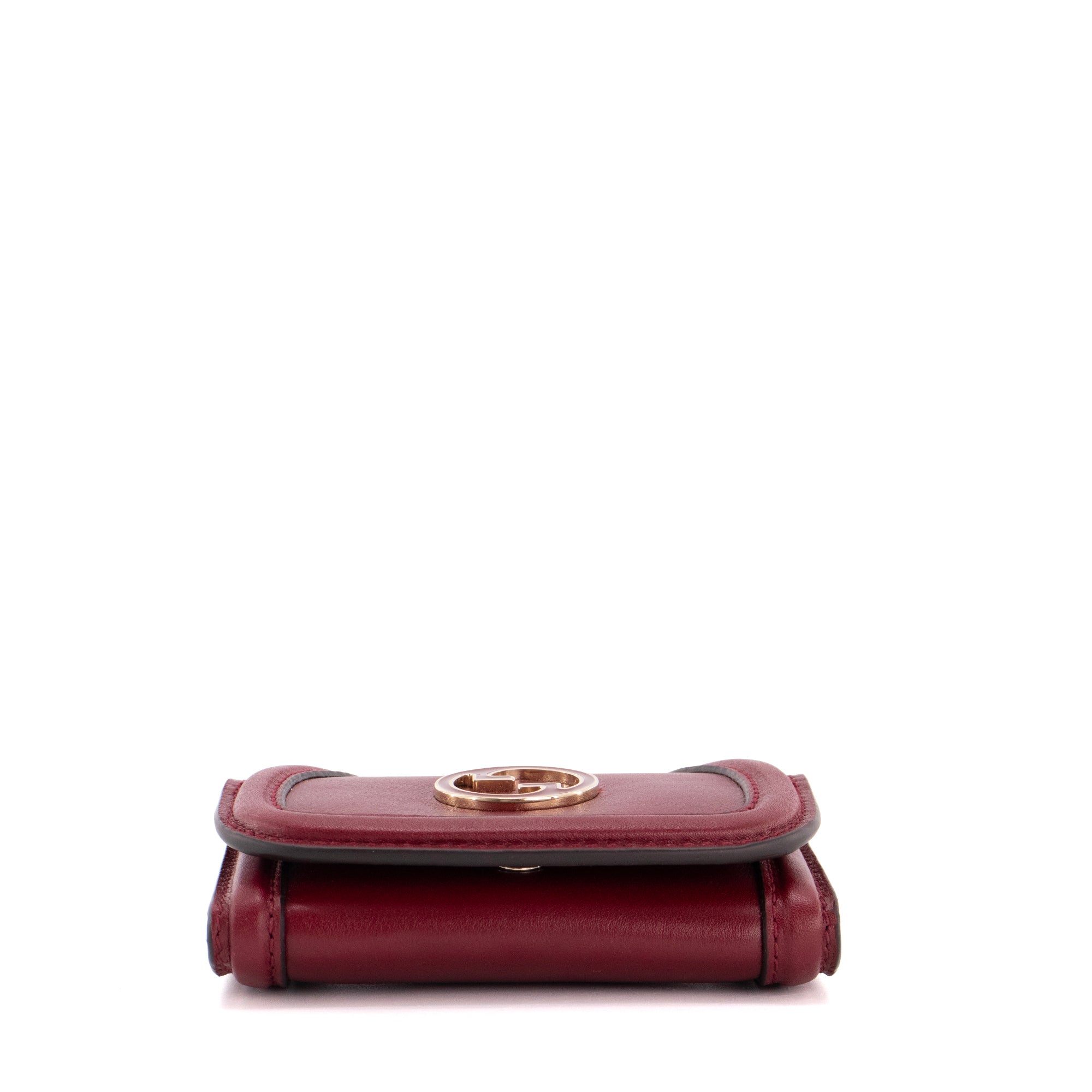 GUCCI - Porte-cartes Blondie Gucci en cuir bordeaux