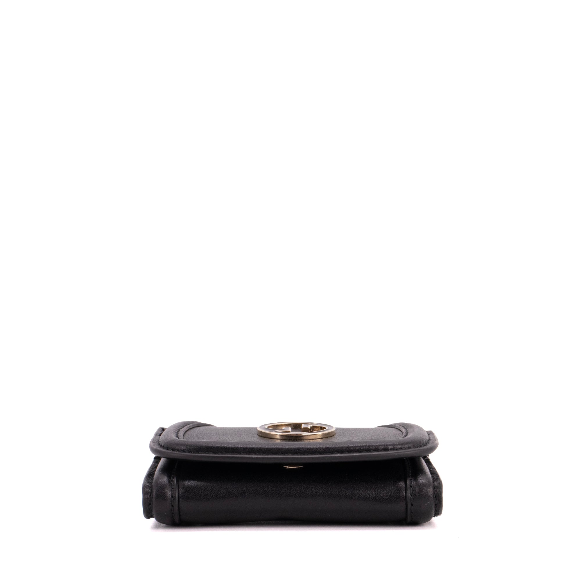 GUCCI - Porte cartes Blondie Gucci en cuir noir