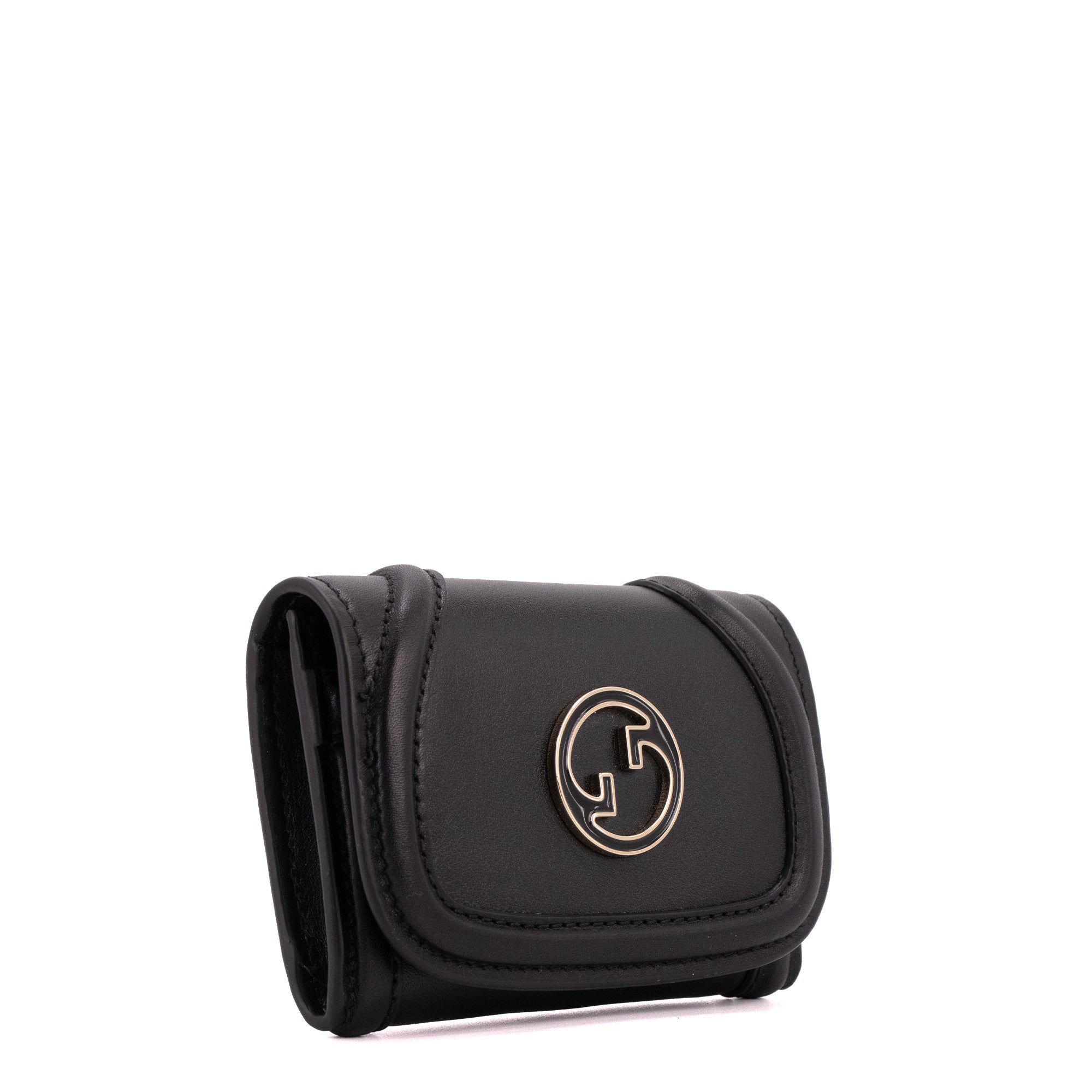 GUCCI - Porte cartes Blondie Gucci en cuir noir