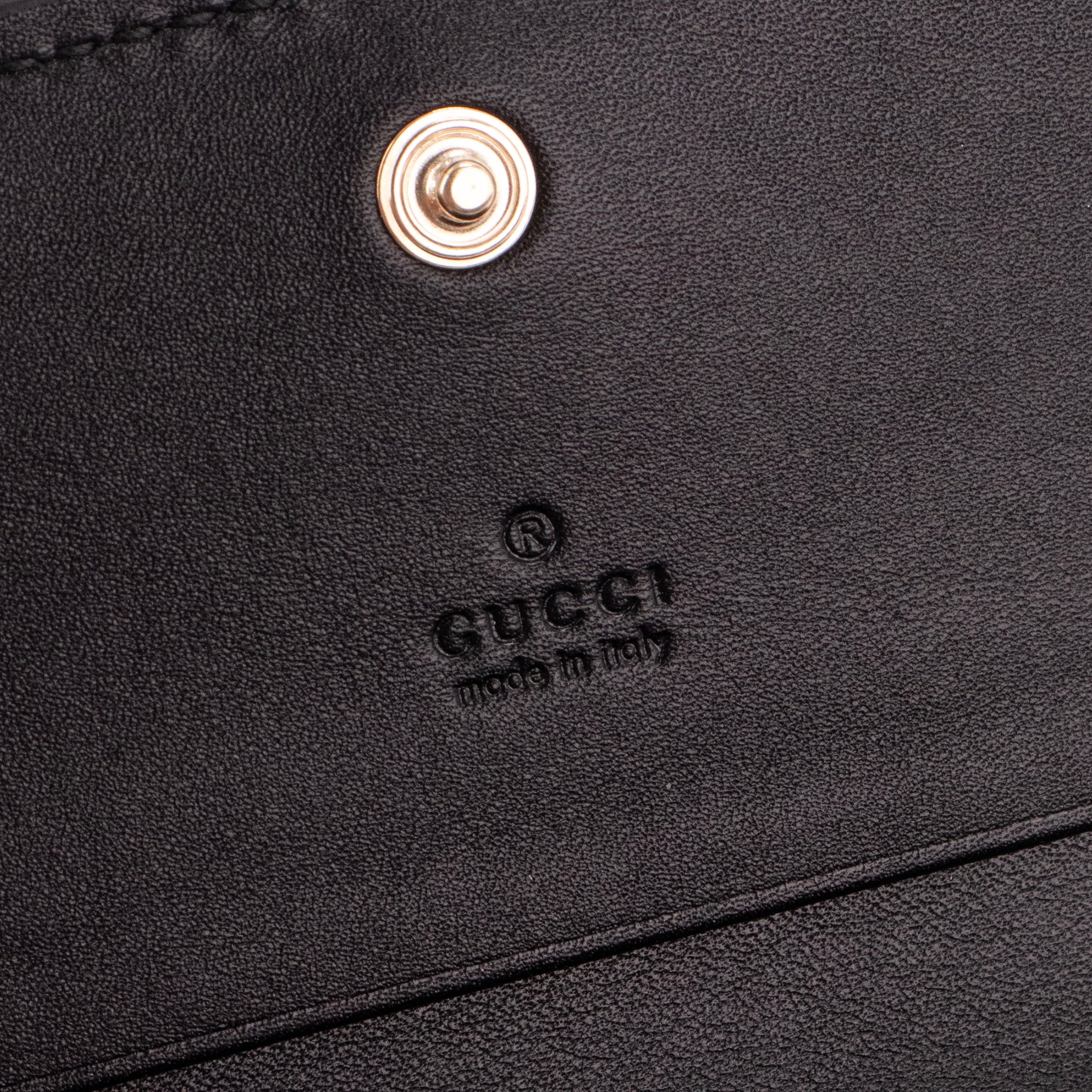 GUCCI - Porte cartes Blondie Gucci en cuir noir