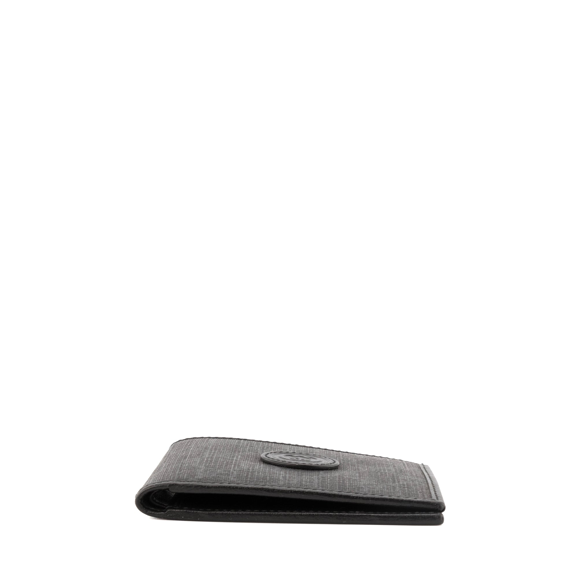 GUCCI - Portefeuille GG Gucci en toile enduite monogrammée grise