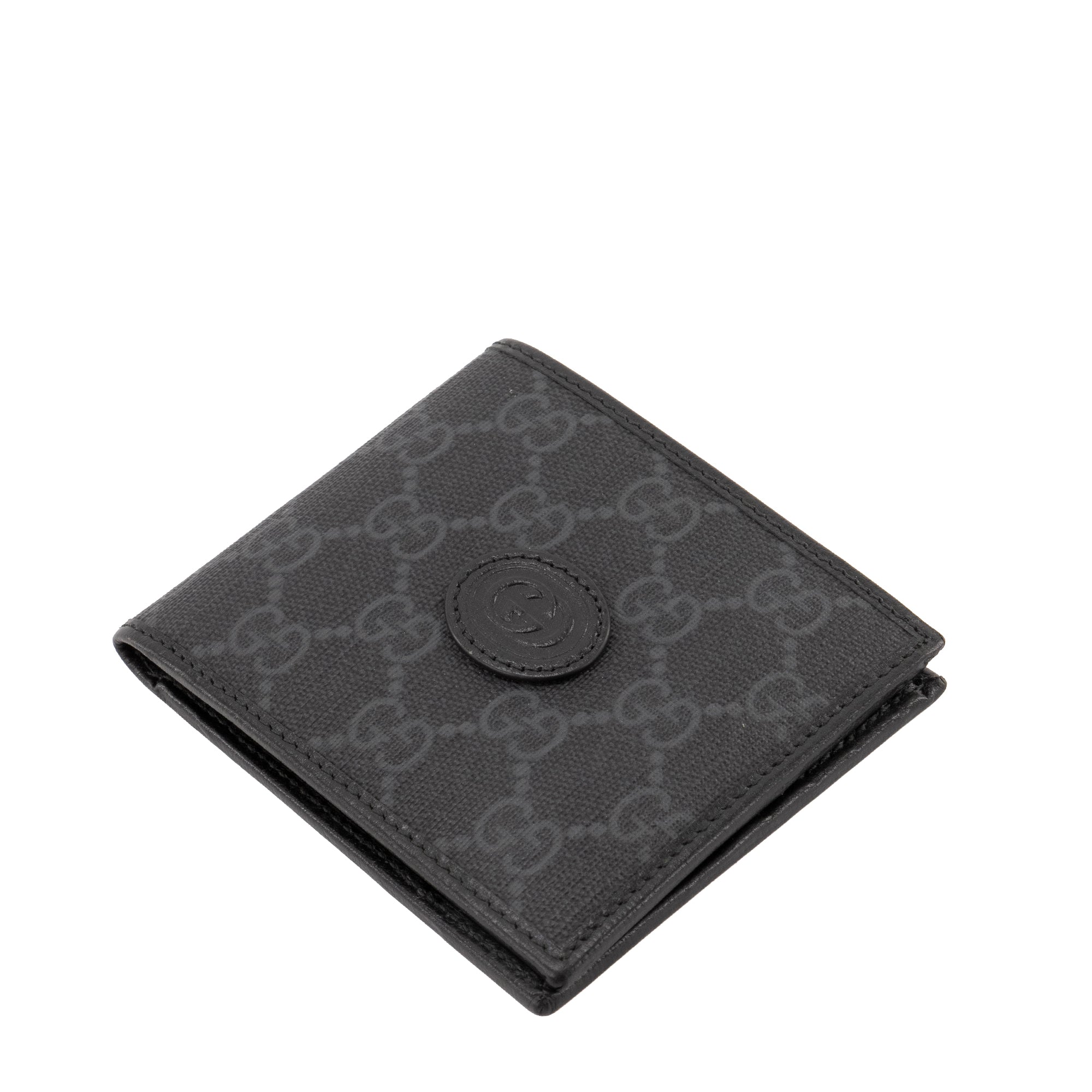 GUCCI - Portefeuille GG Gucci en toile enduite monogrammée grise