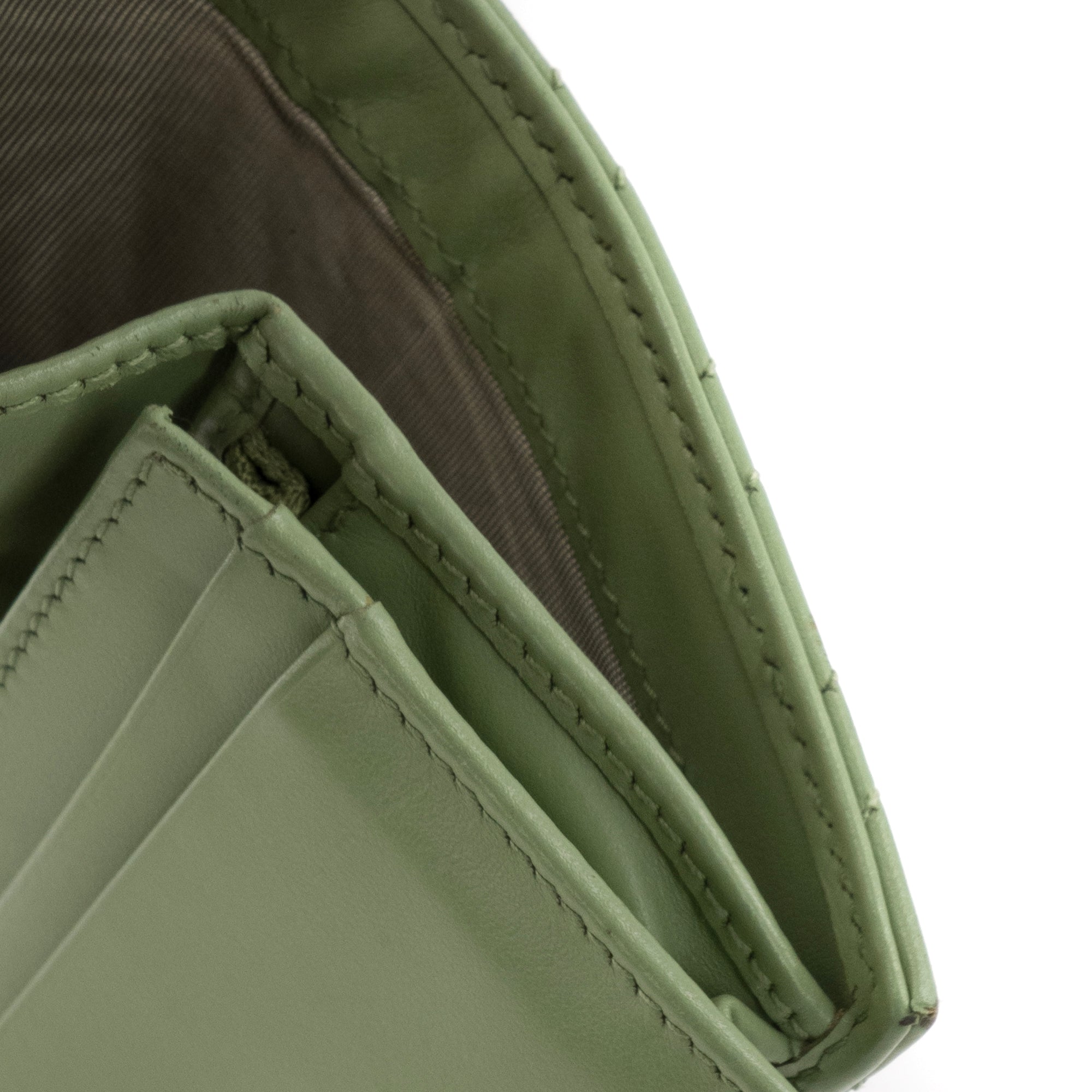 GUCCI - Portefeuille GG Marmont Gucci en cuir vert d'eau