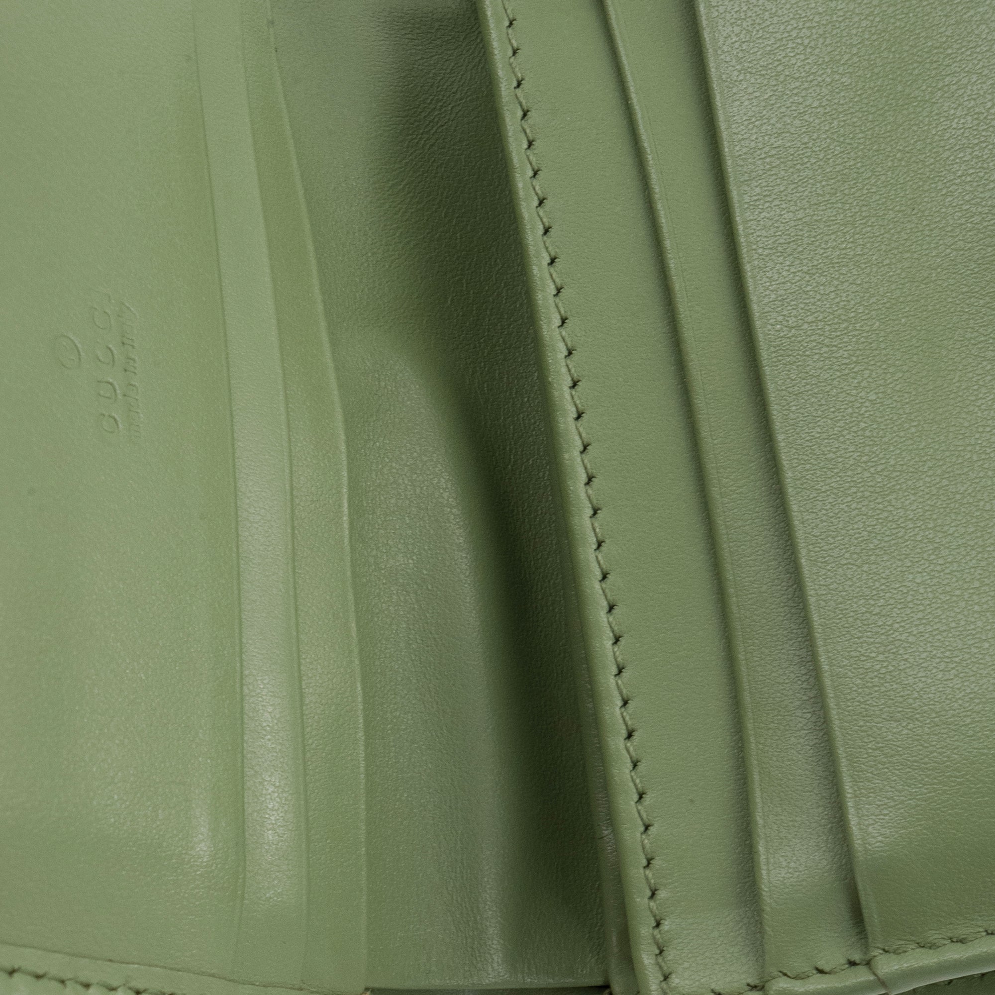 GUCCI - Portefeuille GG Marmont Gucci en cuir vert d'eau