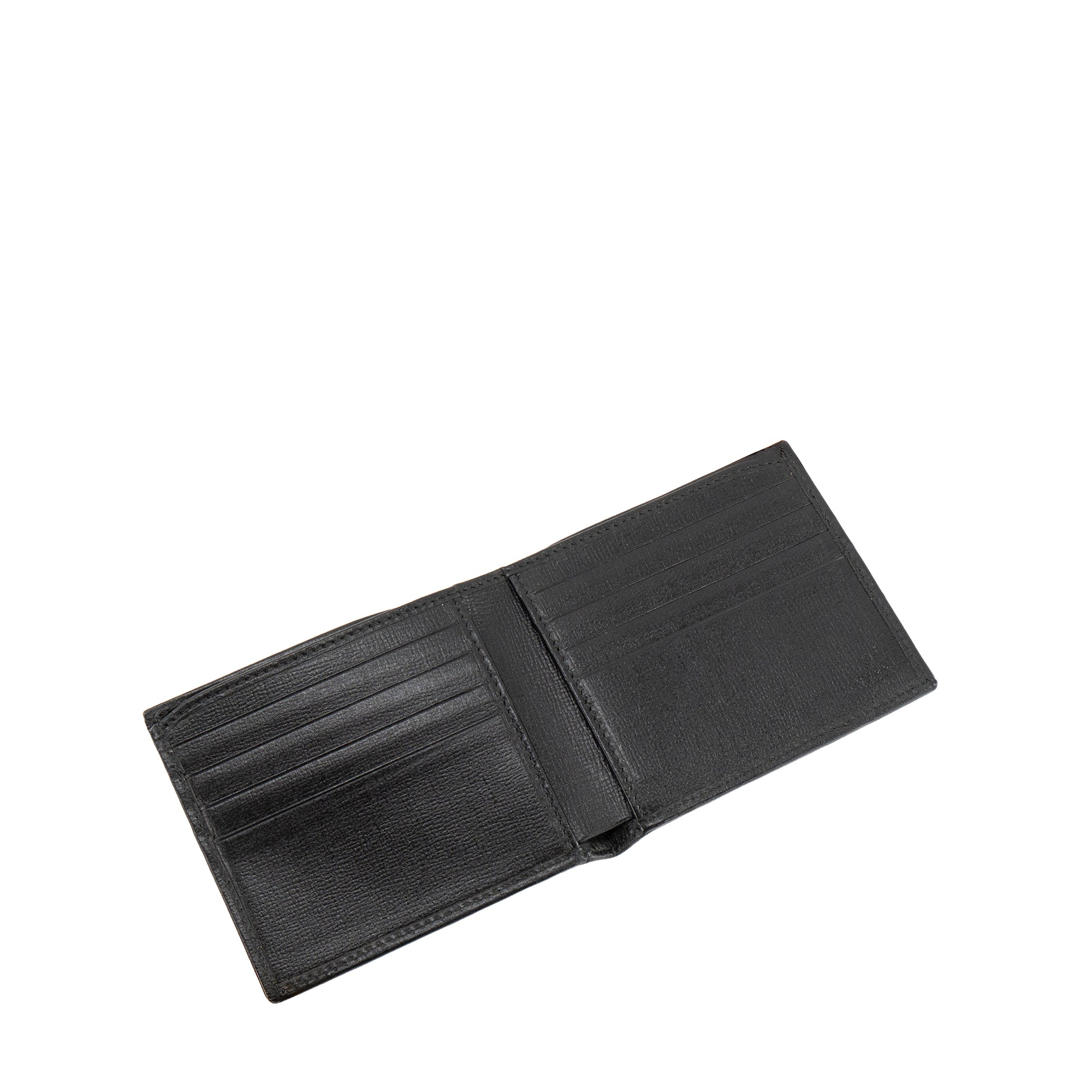 GUCCI - Portefeuille GG Supreme Gucci en toile enduite monogrammée noire et grise