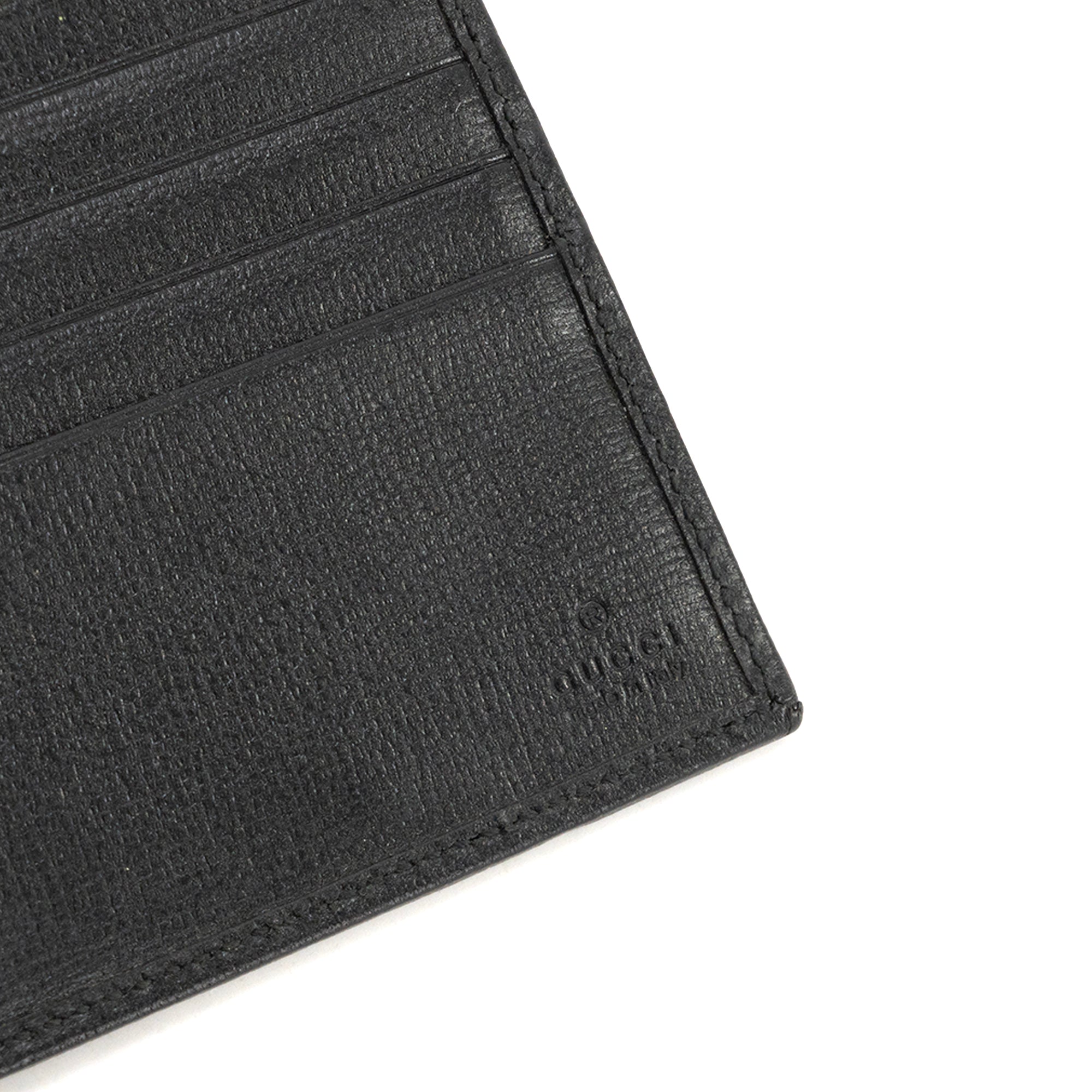 GUCCI - Portefeuille GG Supreme Gucci en toile enduite monogrammée noire et grise