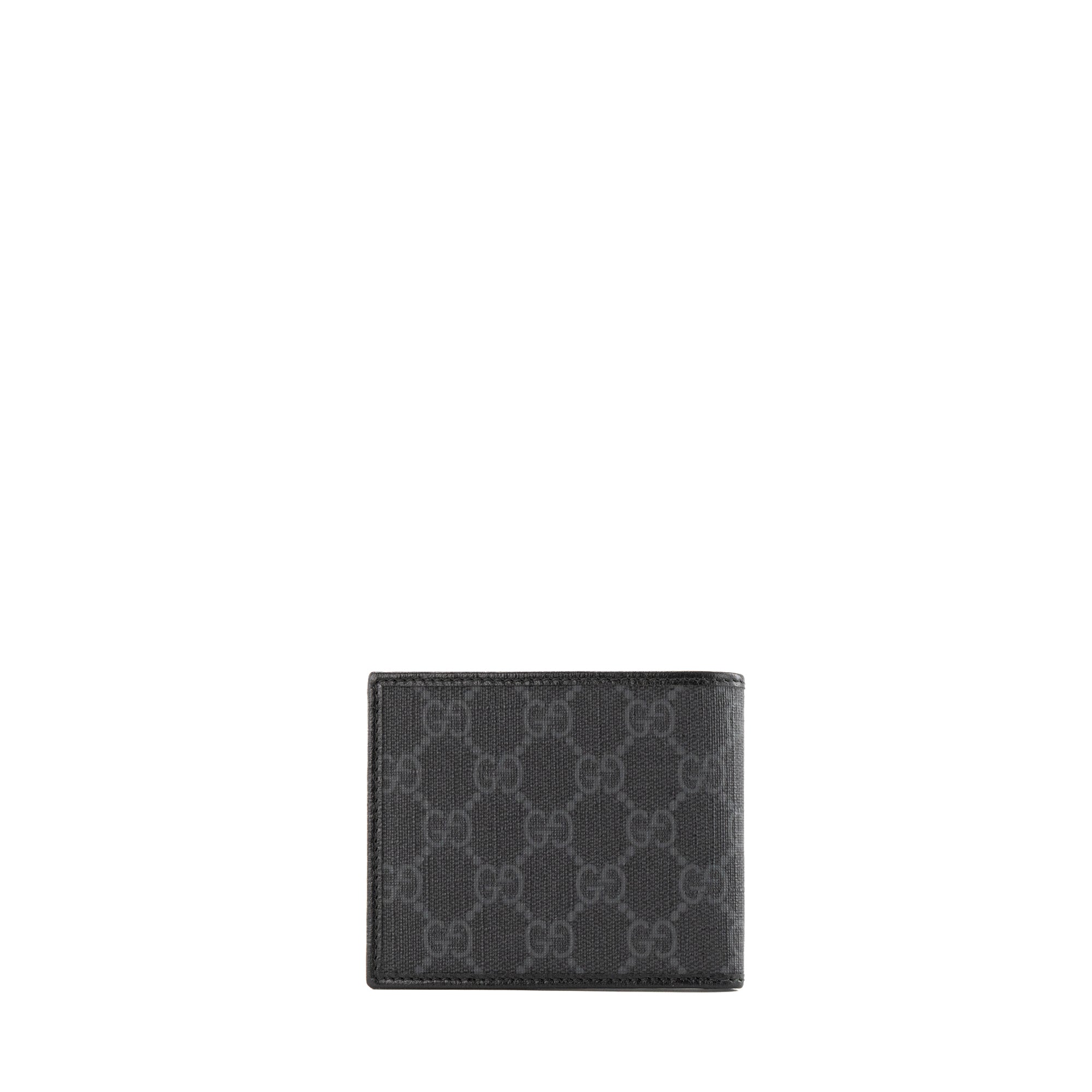 GUCCI - Portefeuille GG Supreme Gucci en toile enduite monogrammée noire et grise