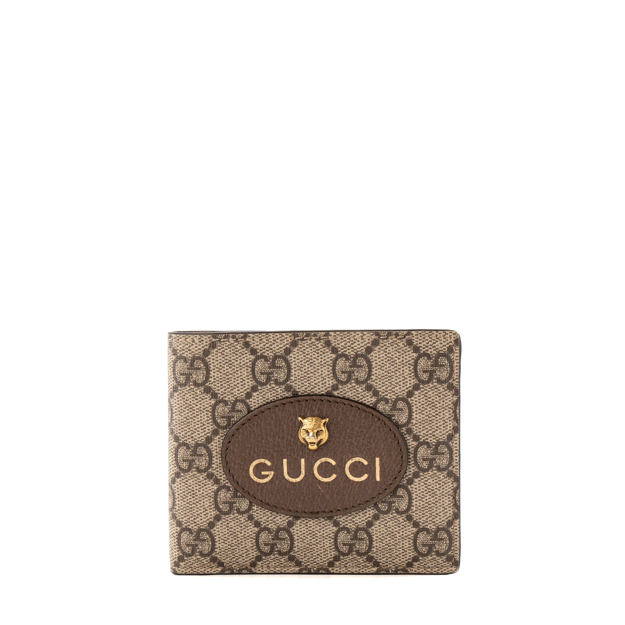 GUCCI - Portefeuille Neo Gucci en toile enduite monogrammée marron