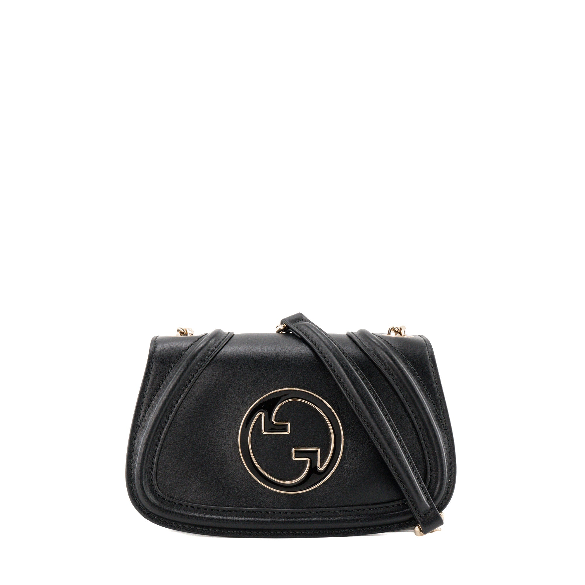 GUCCI - Sac à bandoulière Blondie Gucci en cuir lisse noir
