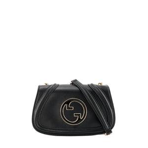 GUCCI - Sac à bandoulière Blondie Gucci en cuir lisse noir