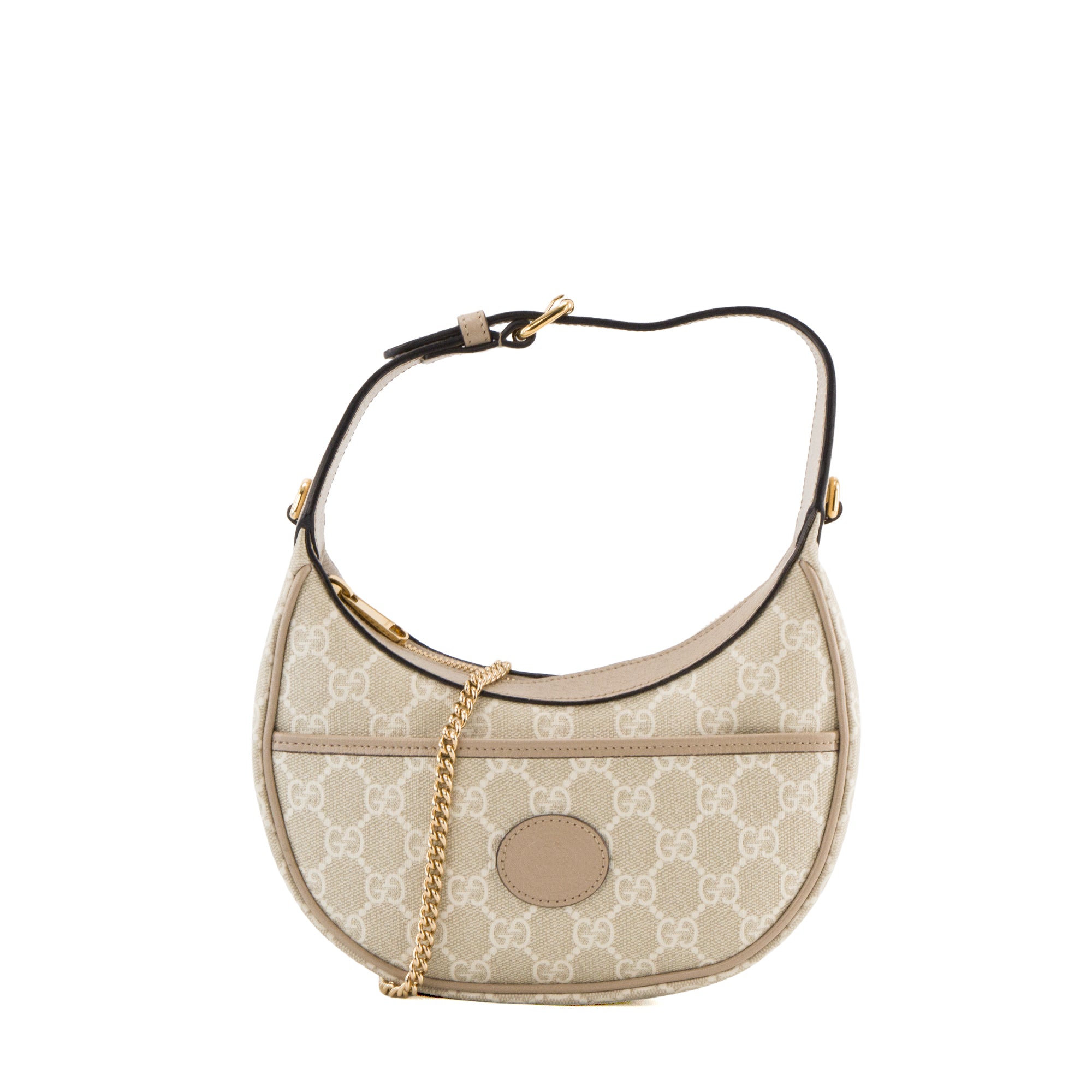 GUCCI - Sac à bandoulière Demi Lune Gucci en toile enduite monogrammée
