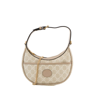 GUCCI - Sac à bandoulière Demi Lune Gucci en toile enduite monogrammée