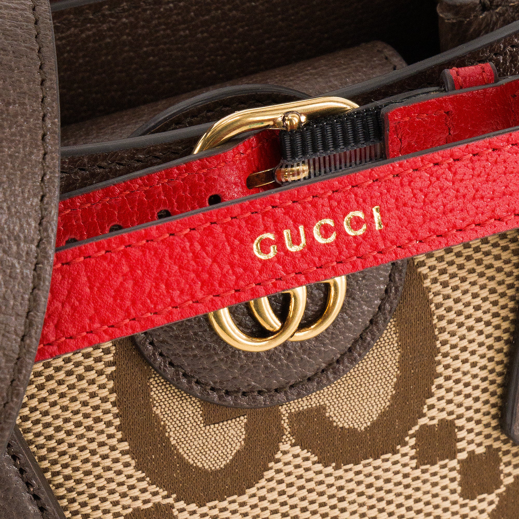 GUCCI - Sac à bandoulière Diana mini Gucci en toile monogrammée et cuir grainé marron