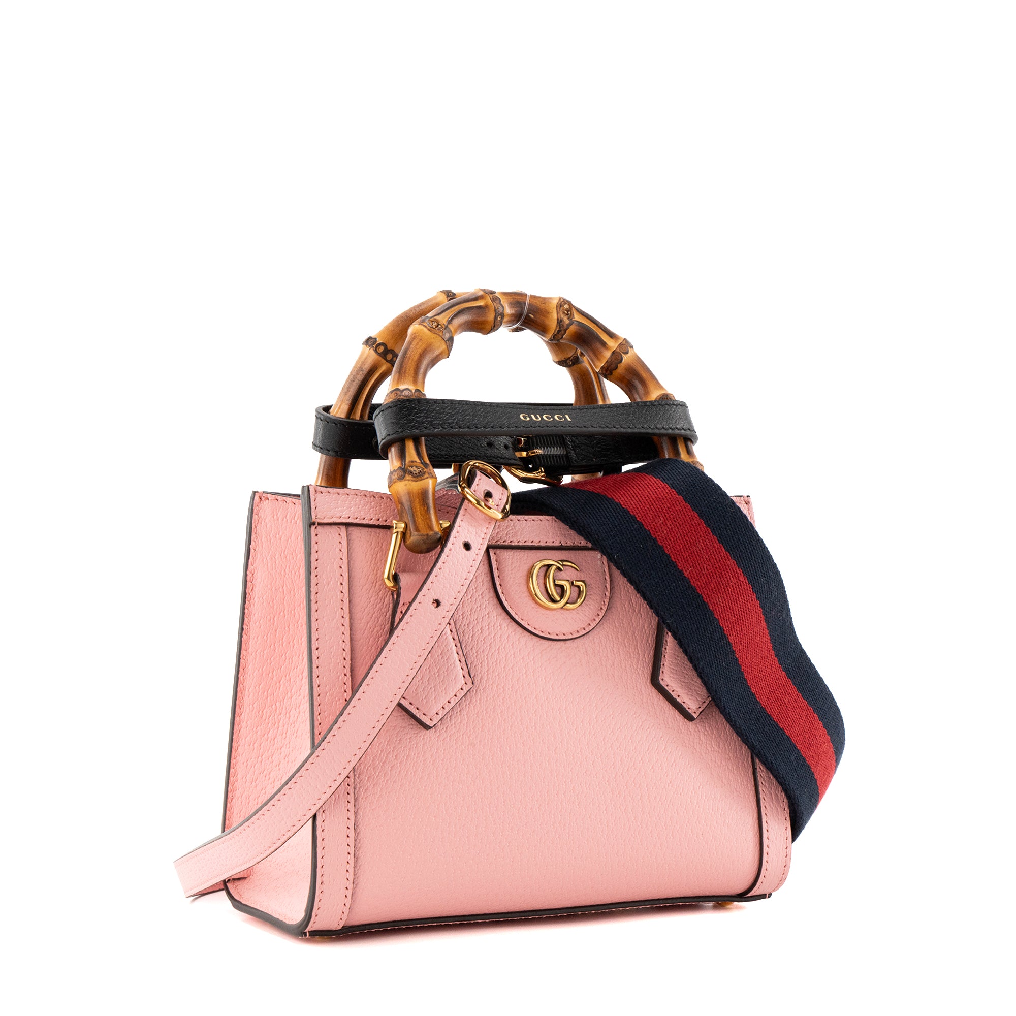 GUCCI - Sac à bandoulière Diana mini Gucci en cuir grainé rose