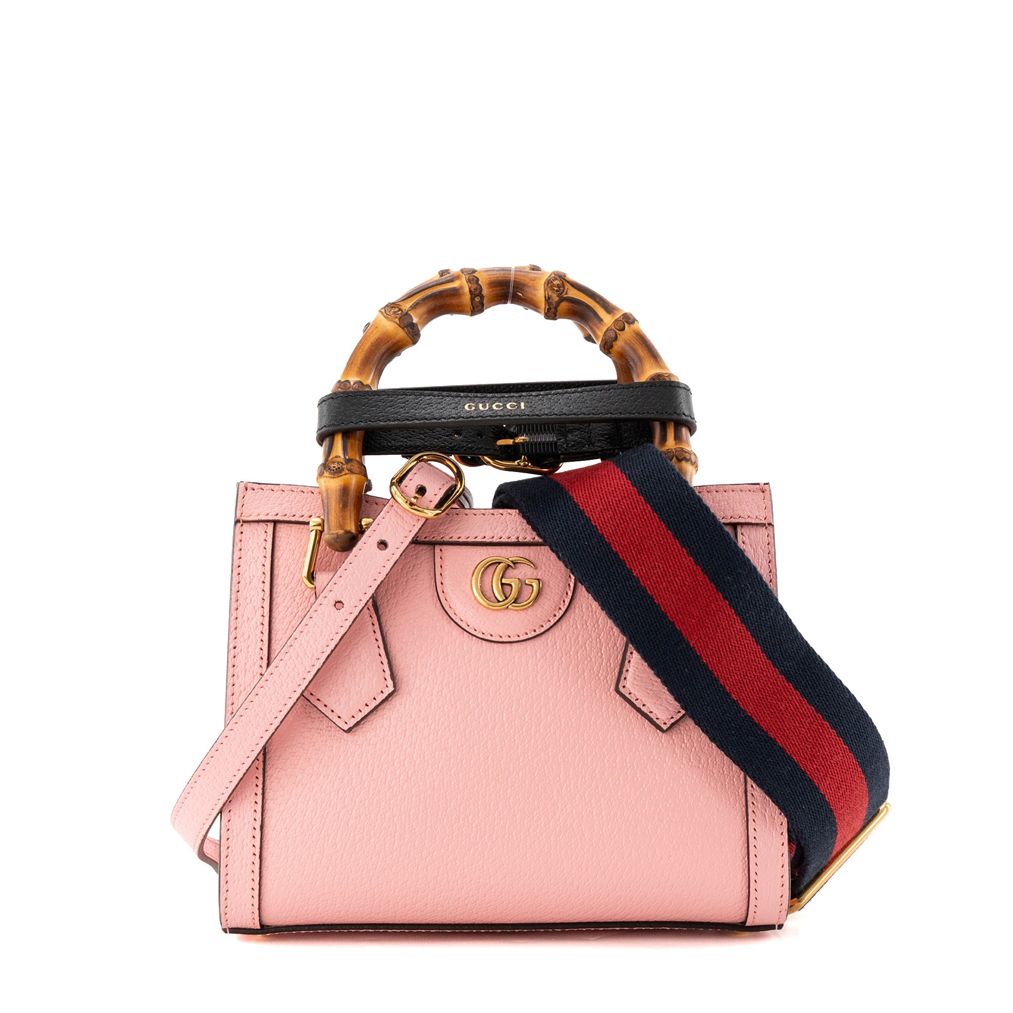 GUCCI - Sac à bandoulière Diana mini Gucci en cuir grainé rose