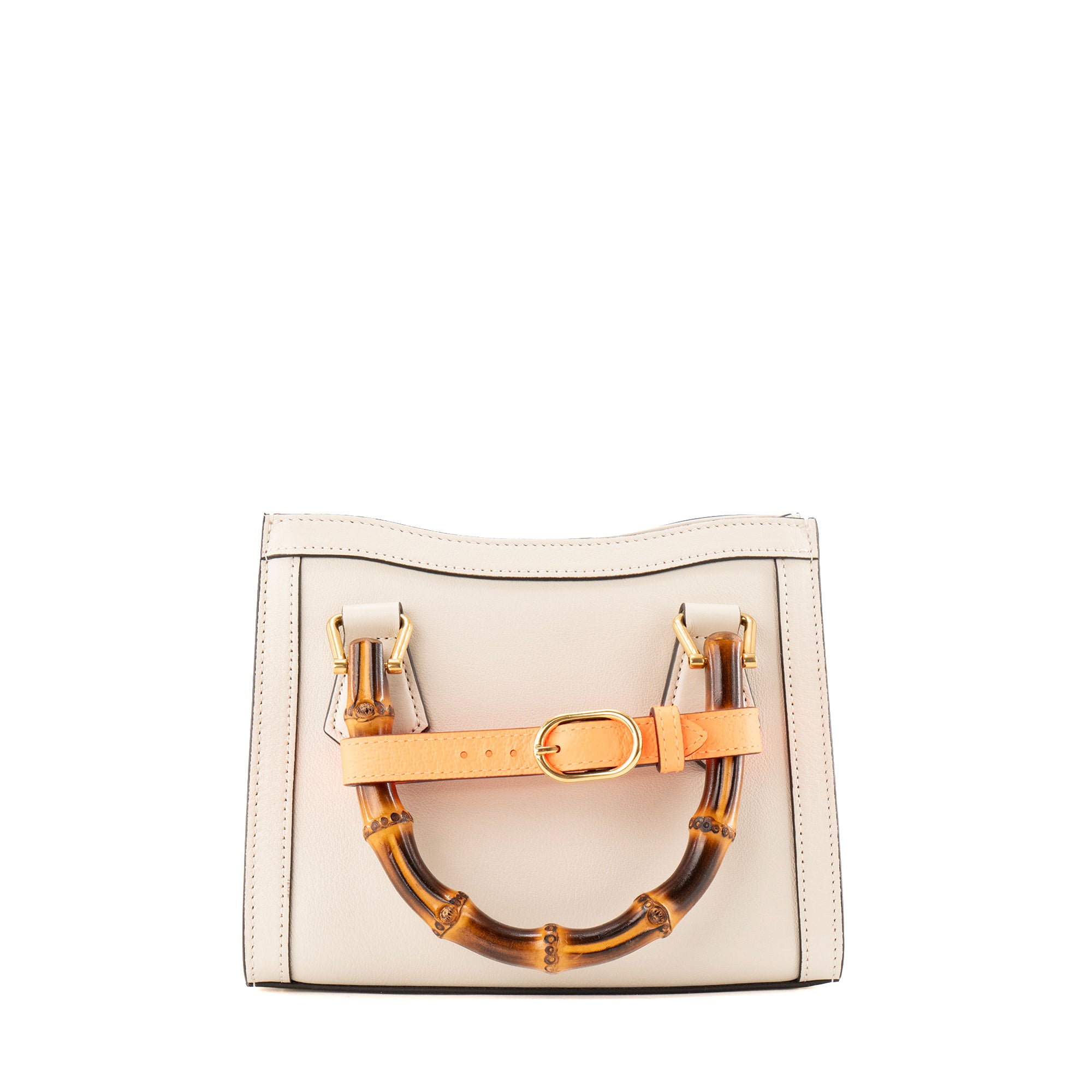 GUCCI - Sac à bandoulière Diana small Gucci en cuir grainé gris