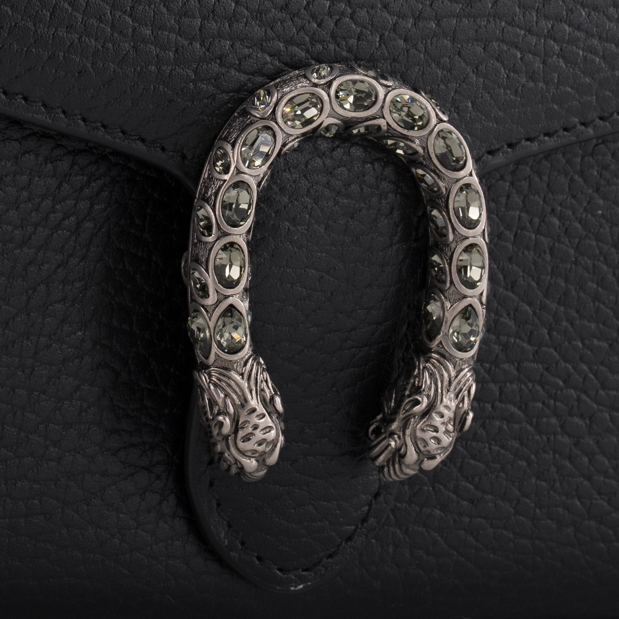 GUCCI - Sac à bandoulière Dionysus Gucci en cuir grainé noir