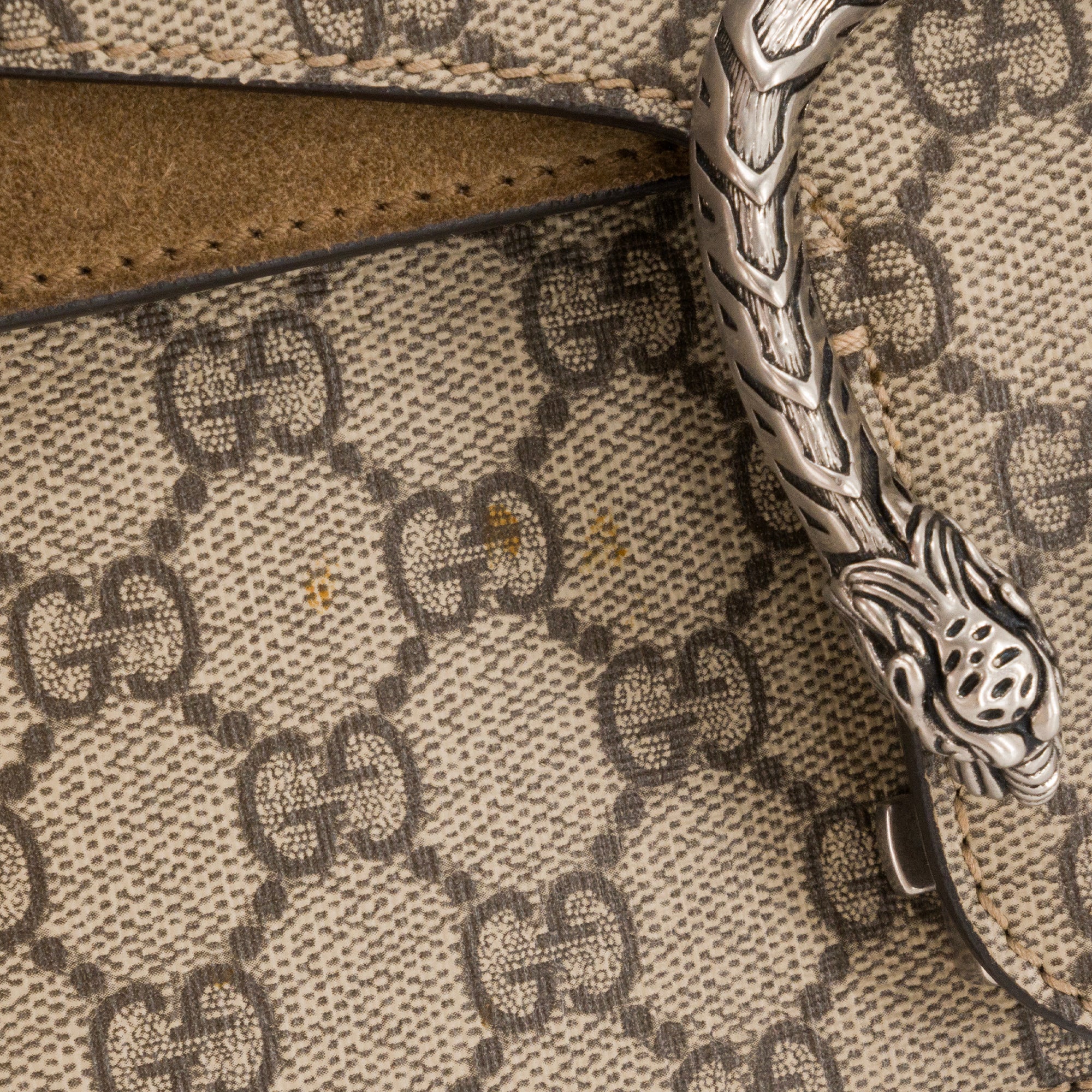 GUCCI - Sac à bandoulière Dionysus Gucci en toile enduite et daim marron