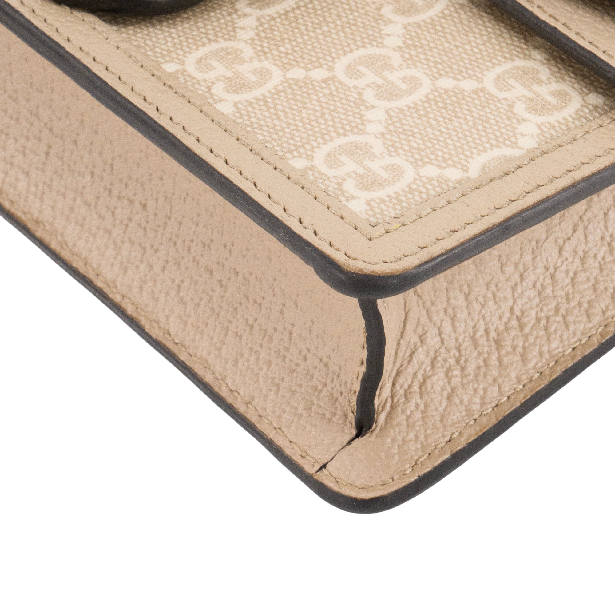 GUCCI - Sac à bandoulière Dionysus mini Gucci en cuir beige et toile enduite monogrammée