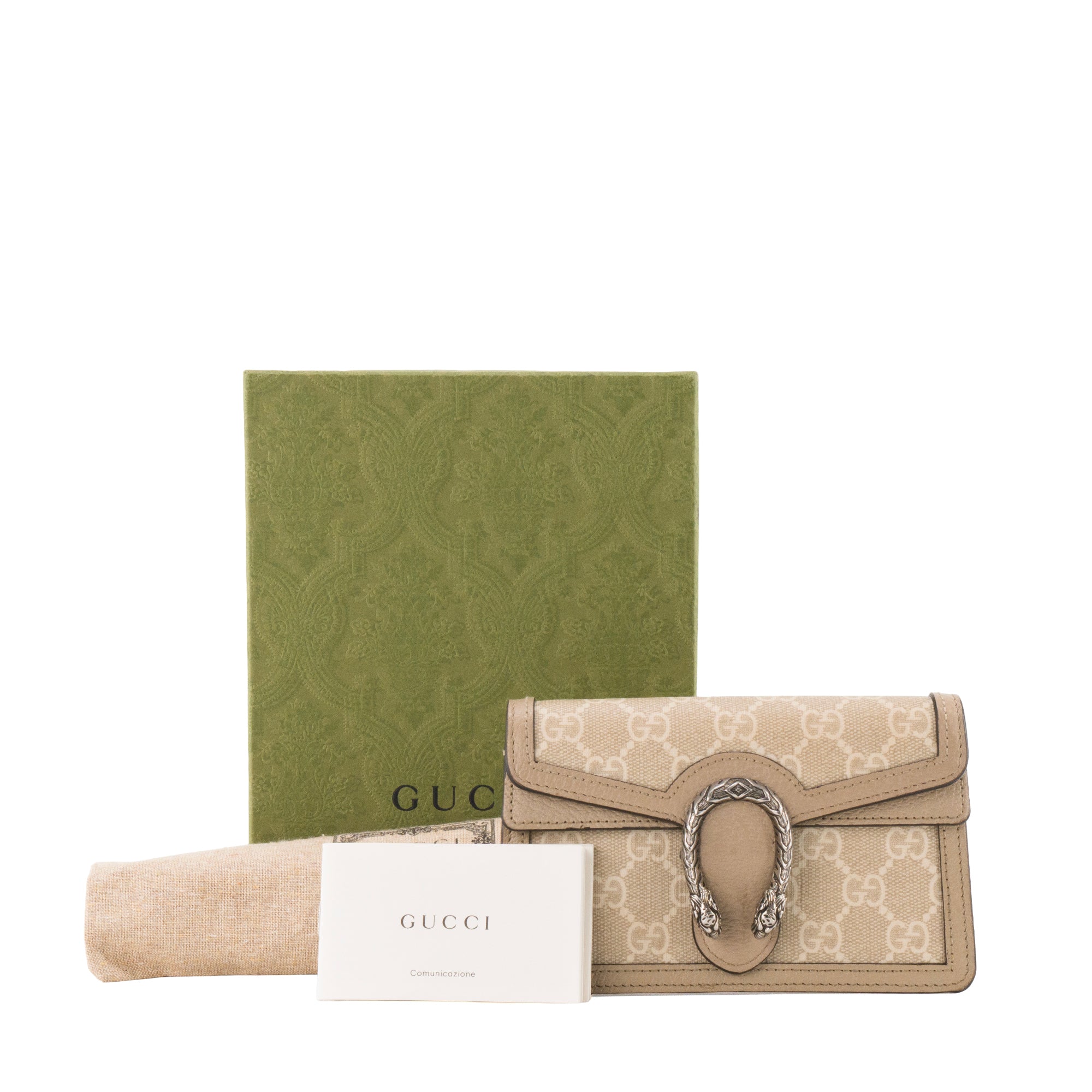 GUCCI - Sac à bandoulière Dionysus mini Gucci en cuir beige et toile enduite monogrammée